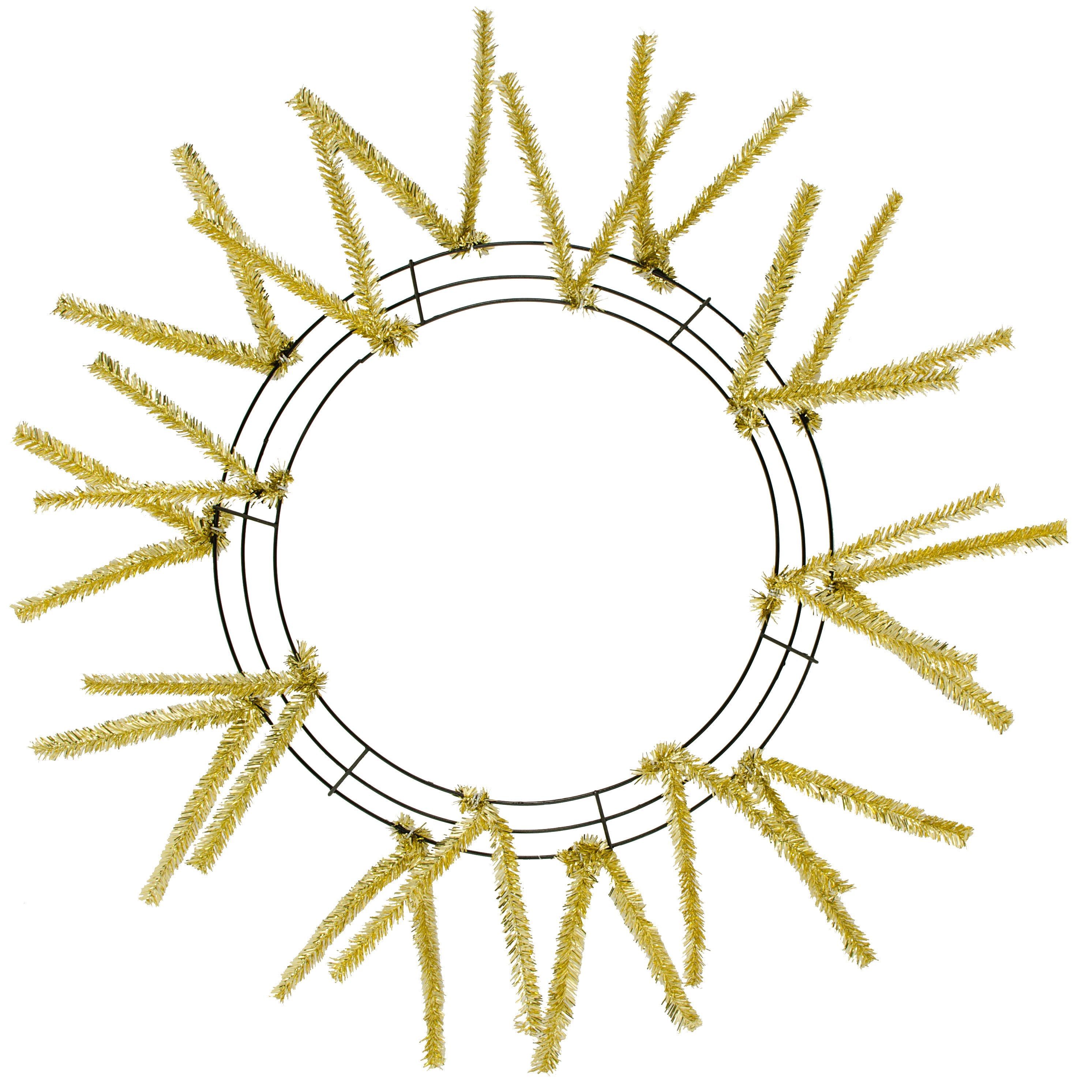 15-24" Tinsel Work Wreath Form: Metallic Gold Item Number: XX751108