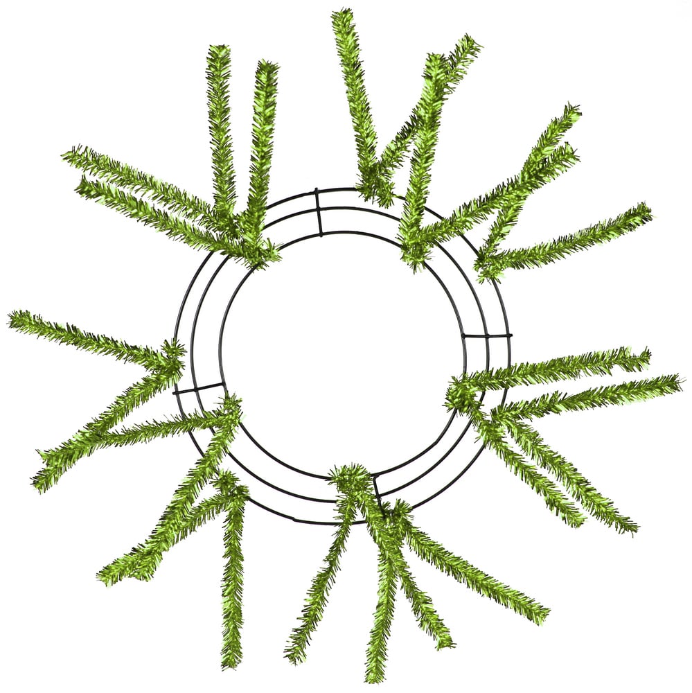 10-20" Tinsel Work Wreath Form: Metallic Lime Green Item Number: XX167937