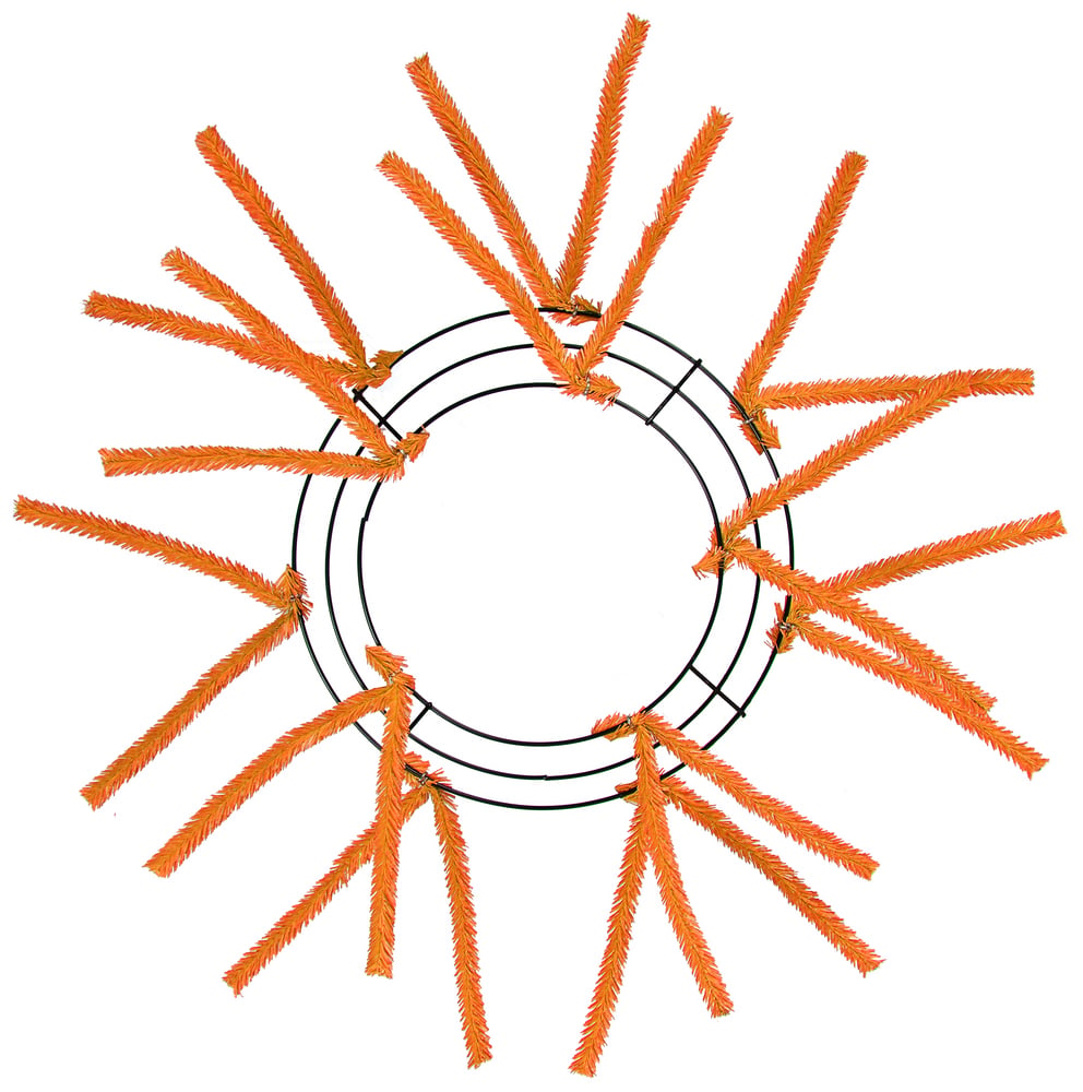 10-20" Tinsel Work Wreath Form: Orange Item Number: XX167820
