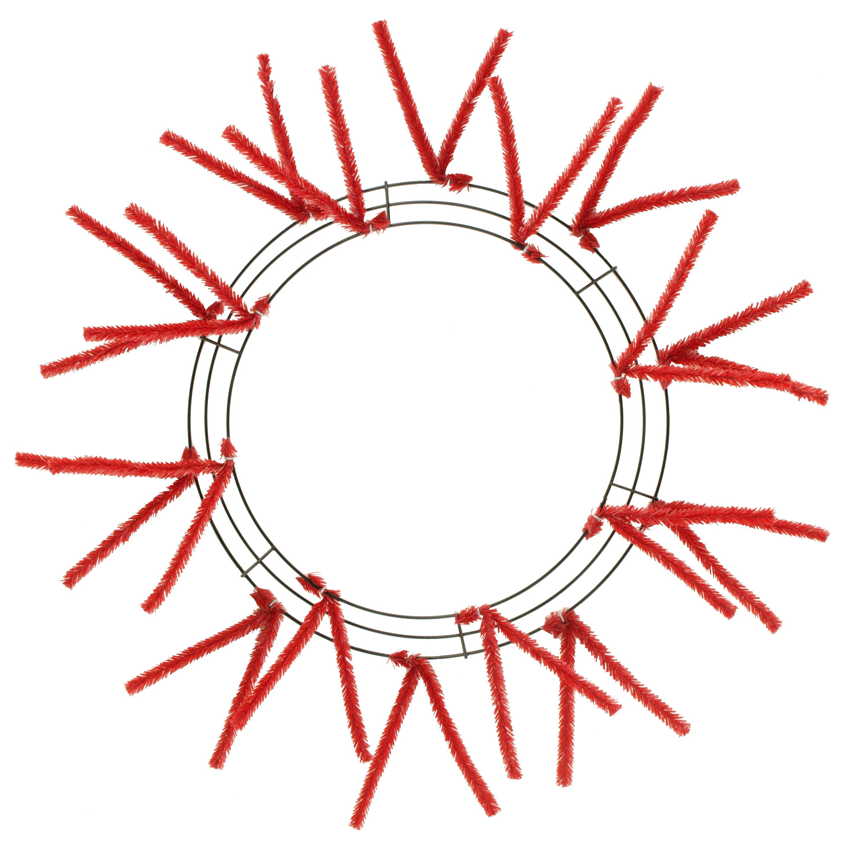 15-24" Tinsel Work Wreath Form: Red Item Number: XX750424