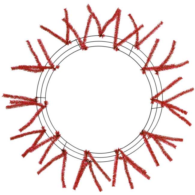 20-30" Tinsel Work Wreath Form: Red Item Number: XX750624