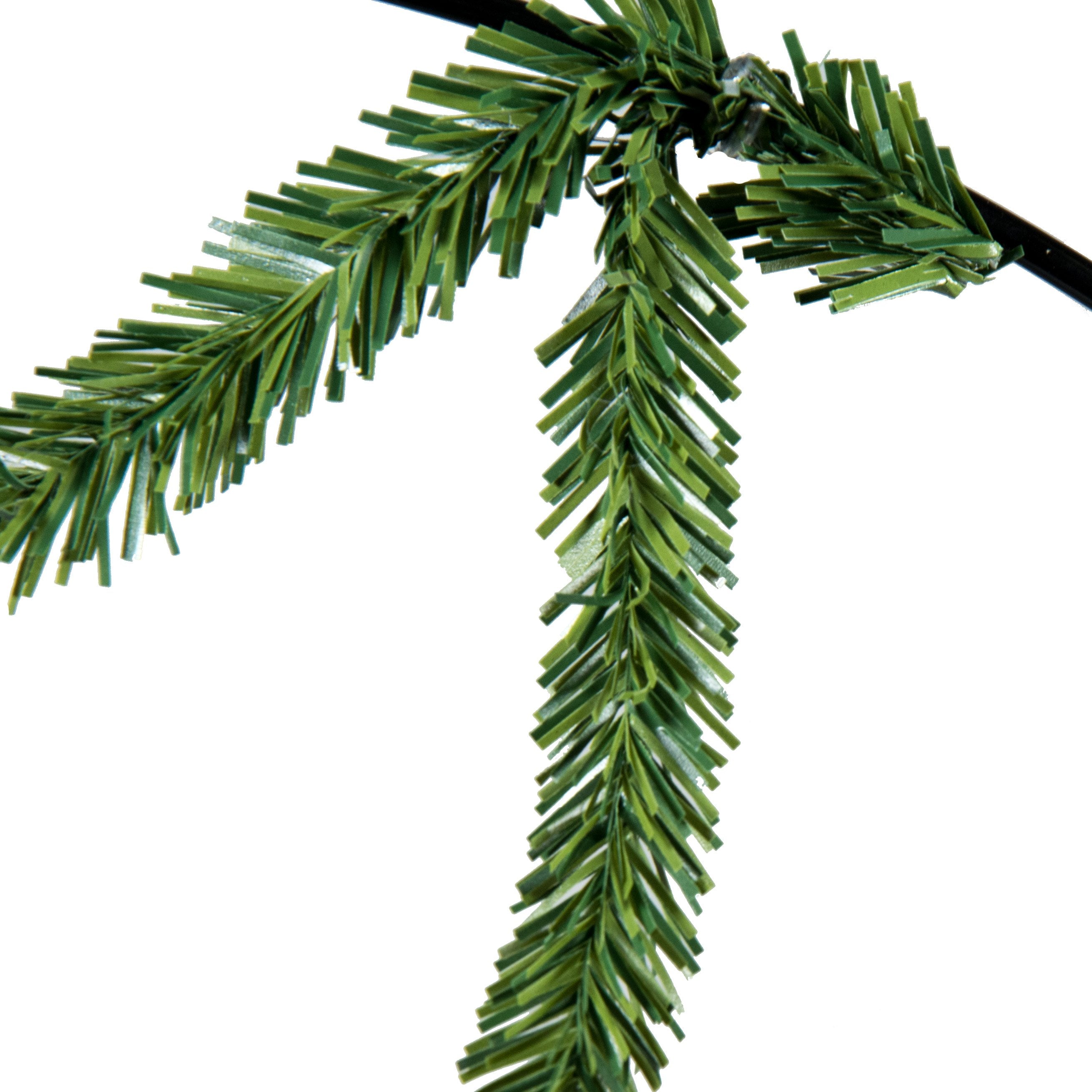 15-24" Tinsel Work Wreath Form: Two-Tone Green detail photo 3