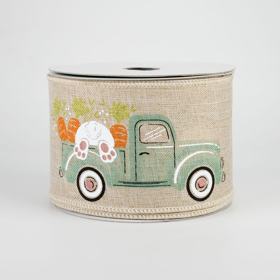 2.5" Truck With Bunny Ribbon: Natural (10 Yards)