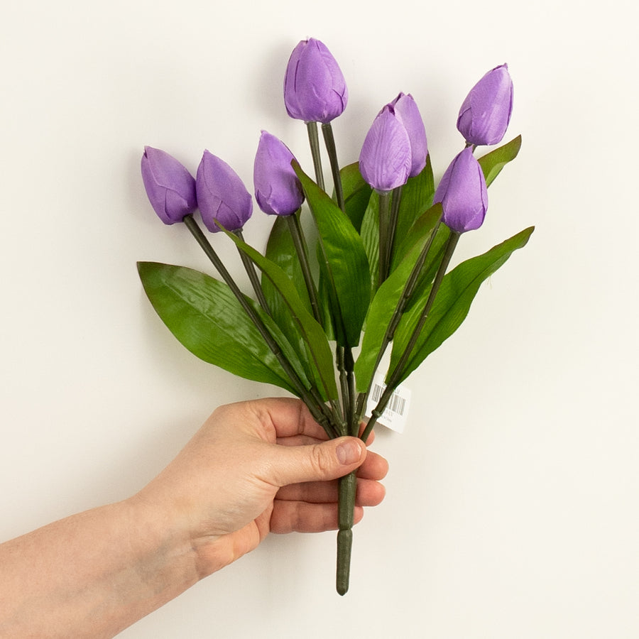 13" Tulip Bush: Lavender Purple (9 Stem) detail photo 3