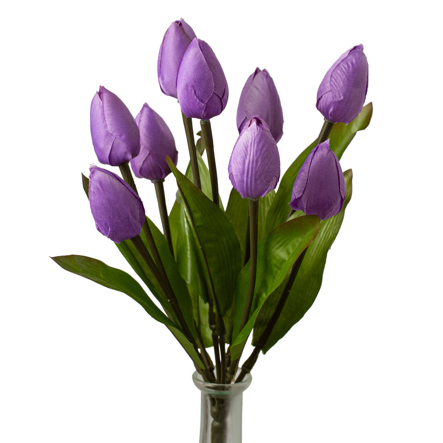 13" Tulip Bush: Lavender Purple (9 Stem) Item Number: 80310-LV