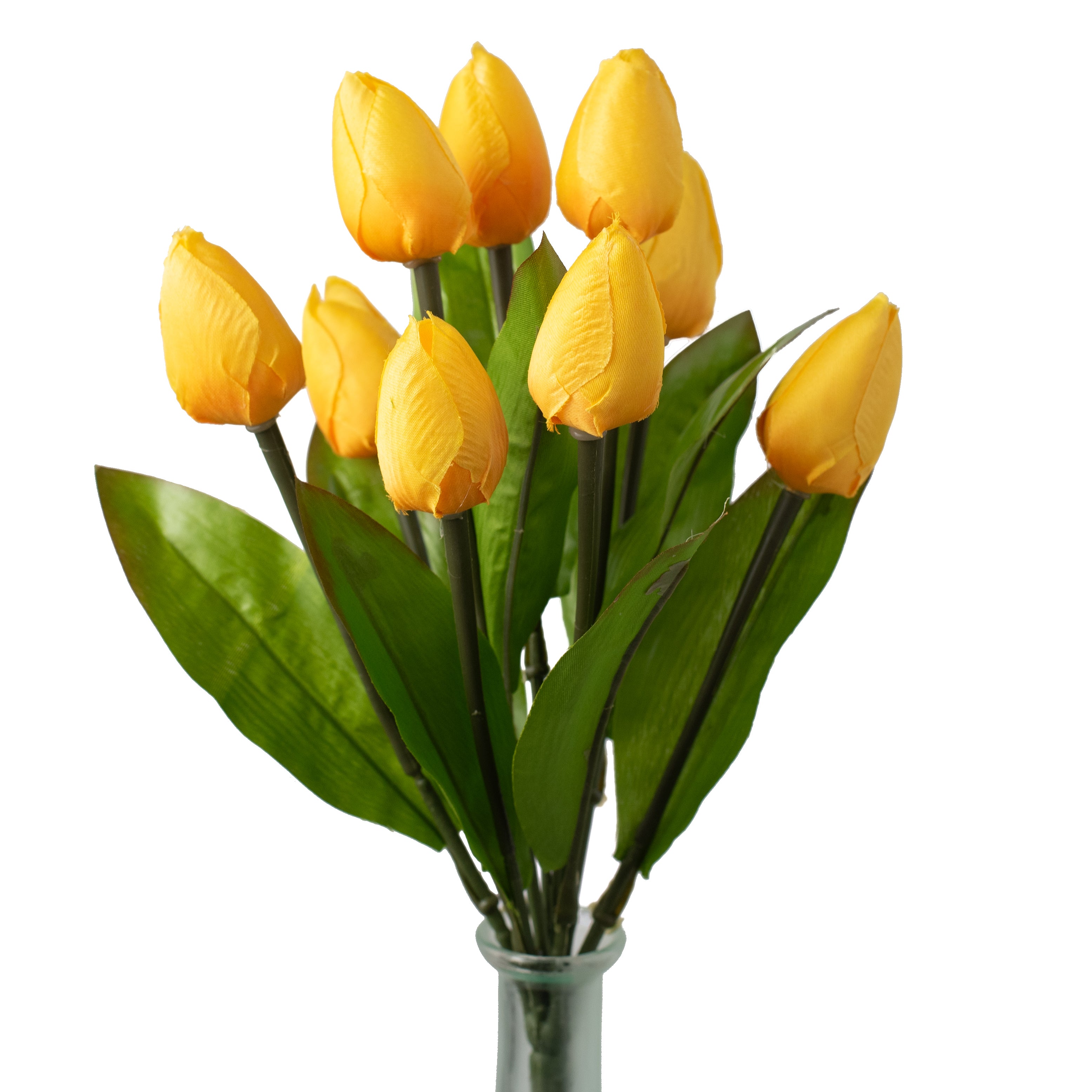 13" Tulip Bush: Yellow (9 Stem) Item Number: 80310-YEL