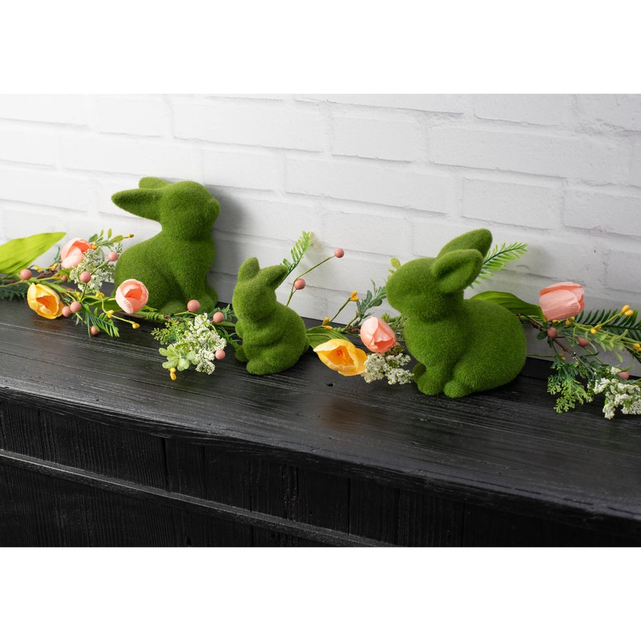 4' Tulip & Greenery Garland: Peach & Yellow Lifestyle Photo