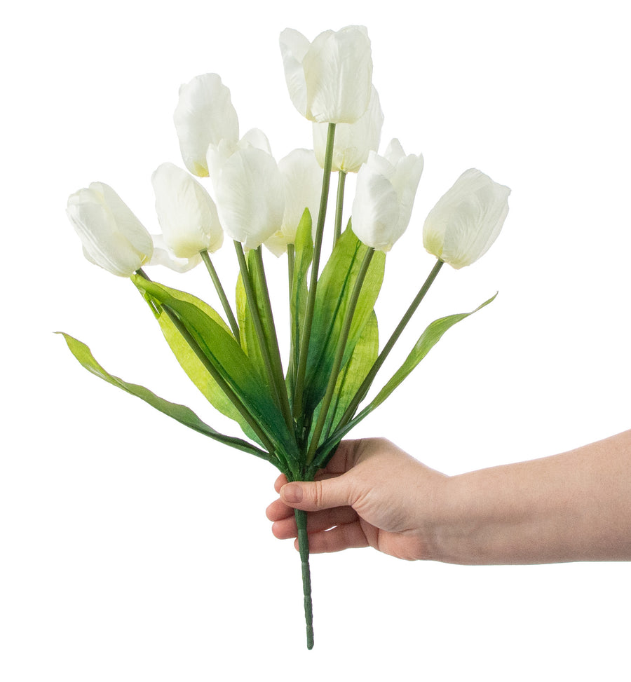 17" Tulips Bush: Cream detail photo 3