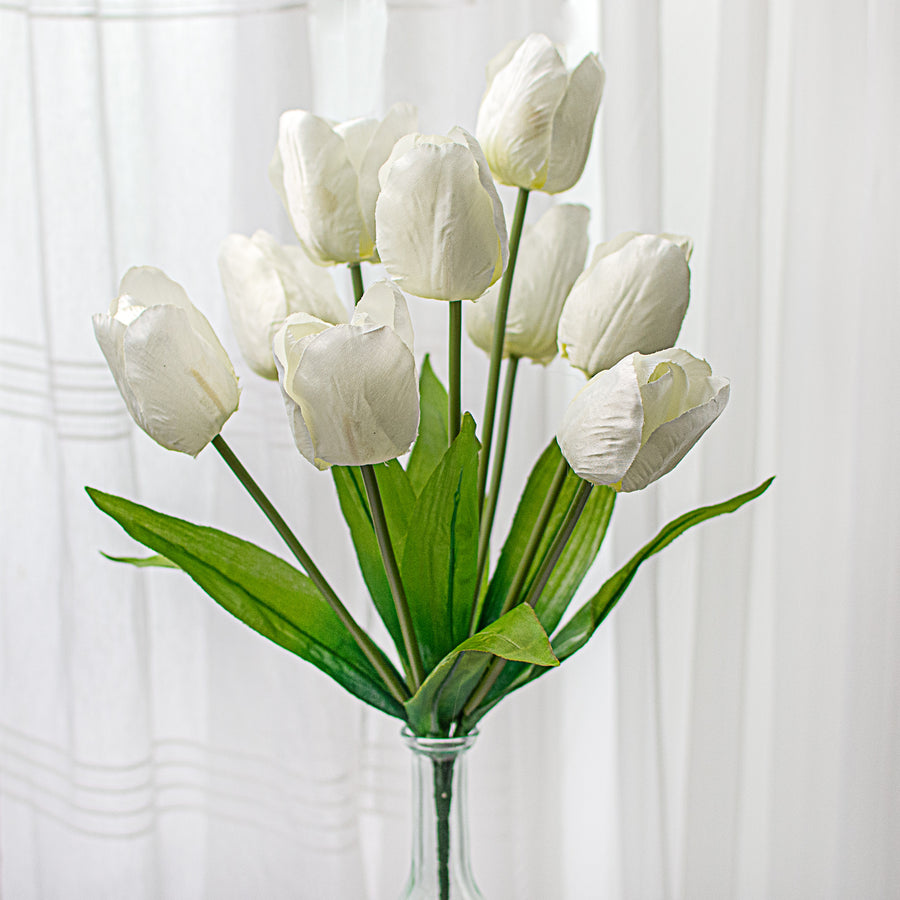 17" Tulips Bush: Cream Item Number: 35115CM