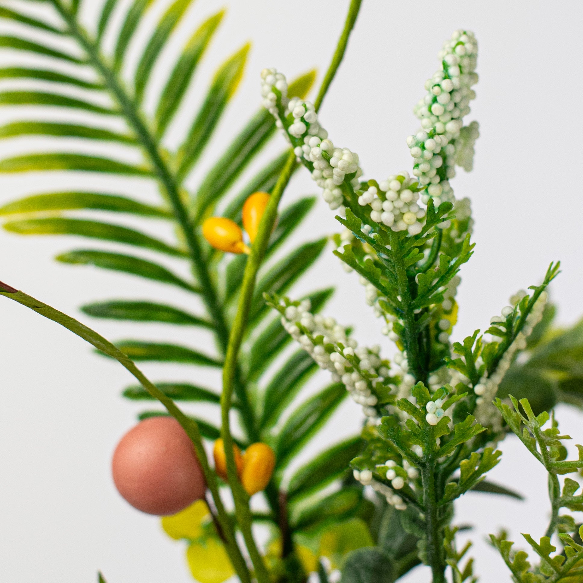 19" Tulips with Greenery Bush: Peach & Yellow detail photo 4