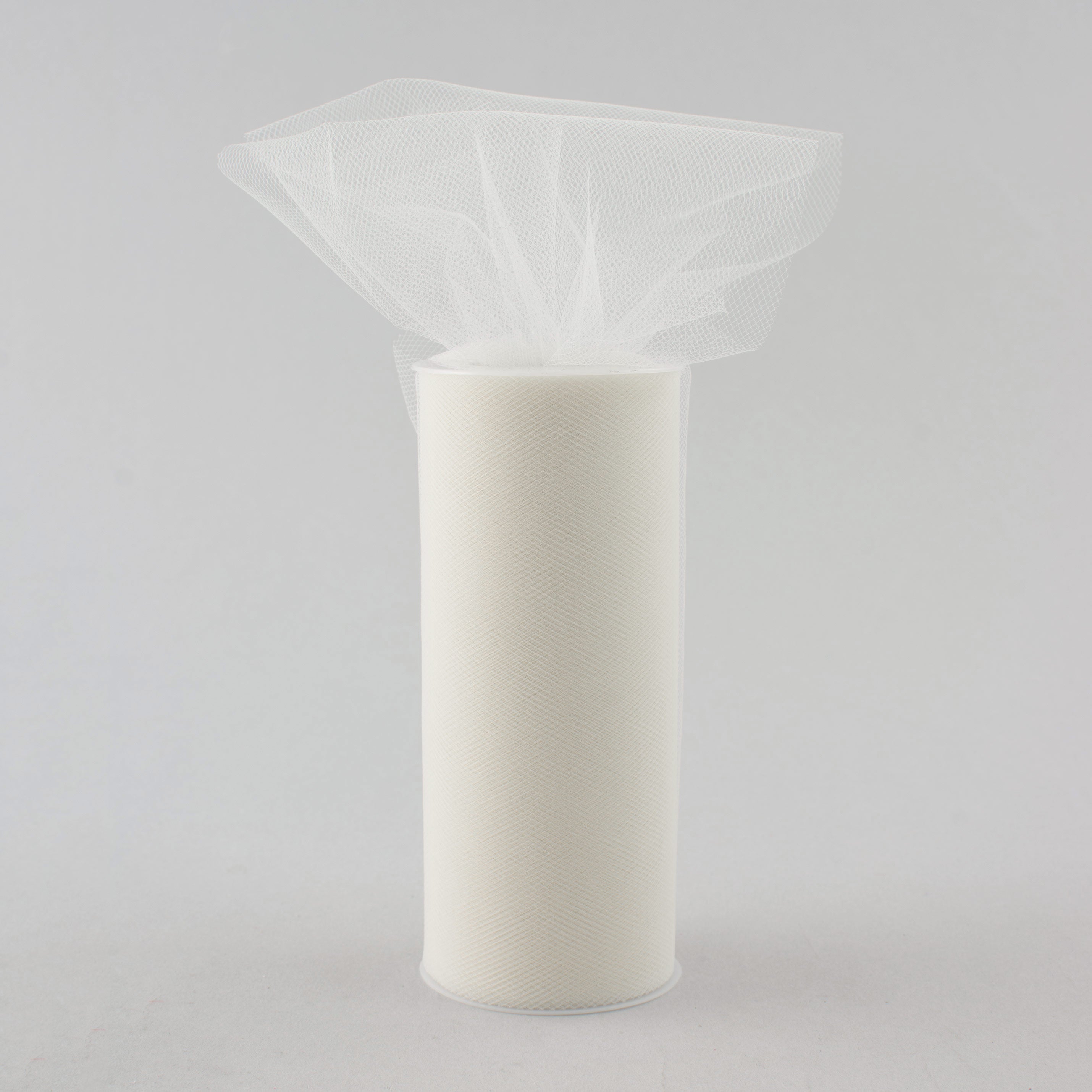 6" Tulle Ribbon: Eggshell (25 Yards) Lifestyle Photo