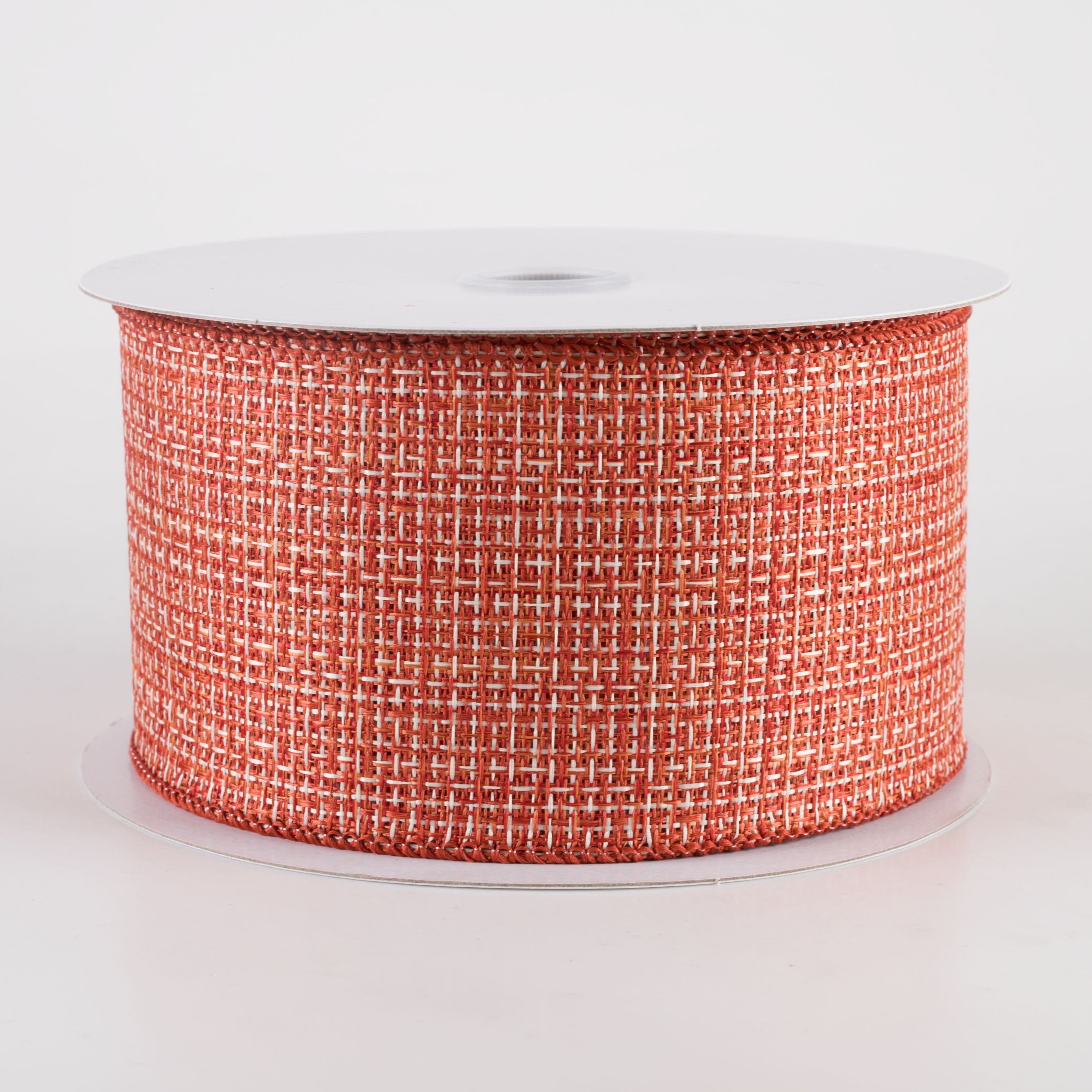 2.5 Tweed Ribbon: Rust, Orange & Ivory (10 Yards) Item Number: 61417-40-47