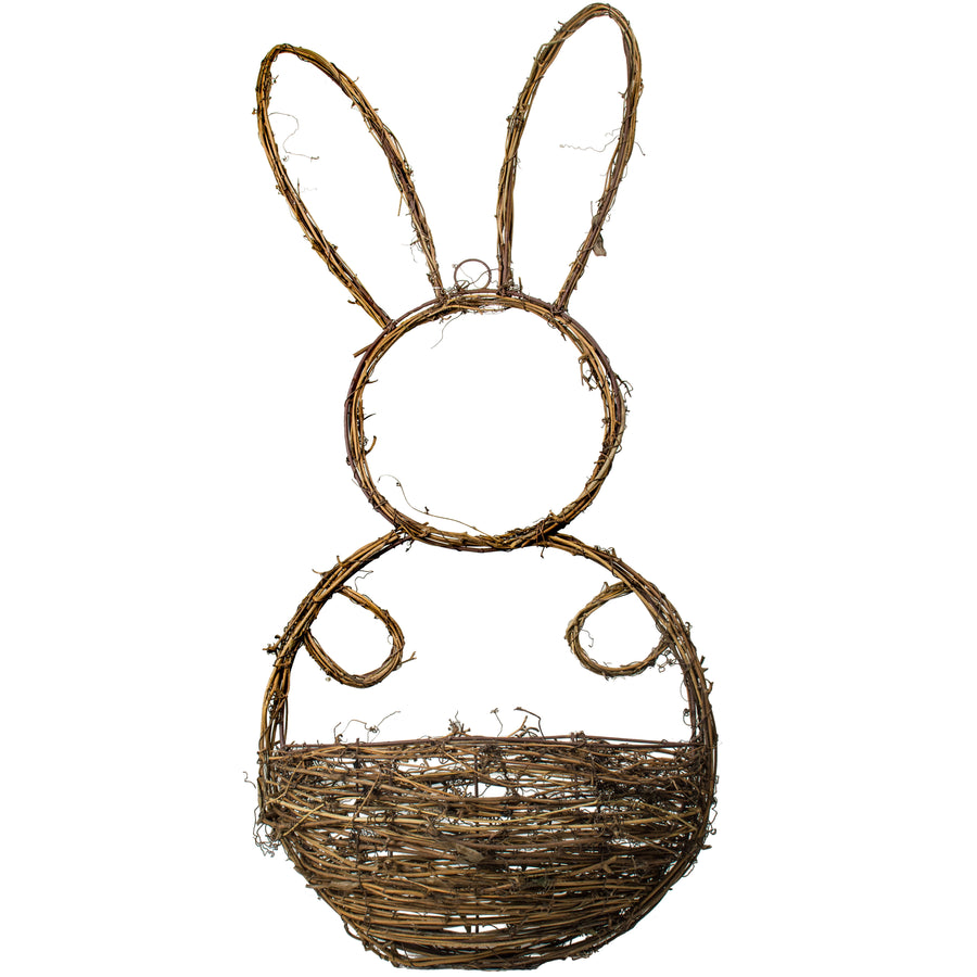 25" Twig Bunny With Basket: Natural Item Number: 61865NAT