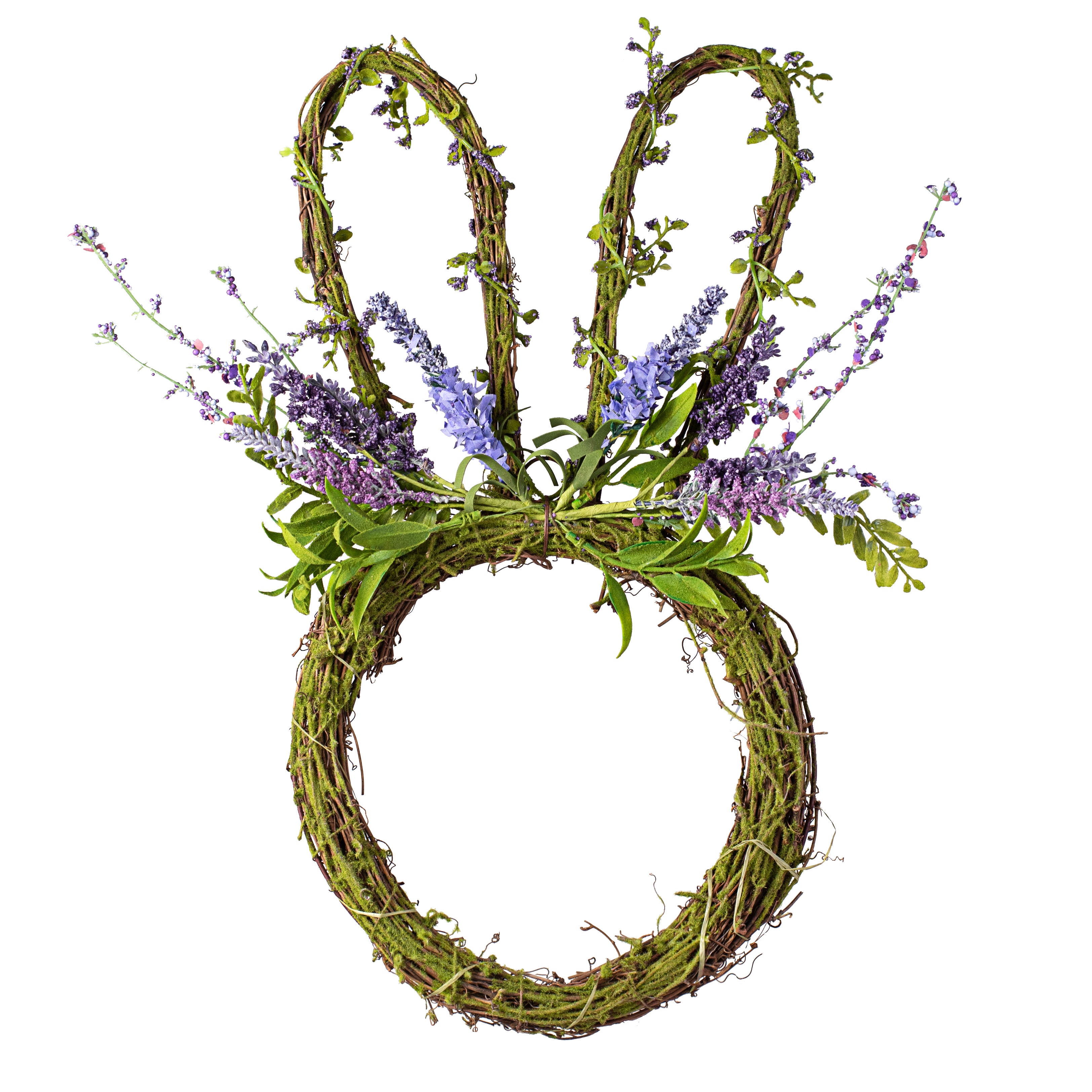 19.5" Twig Bunny Wreath with Lavender Item Number: W4202229