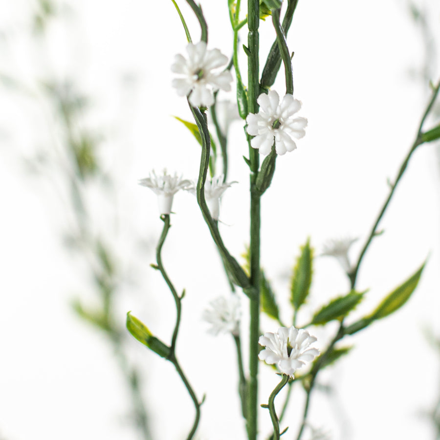 22" Twig Flower Spray: White Lifestyle Photo