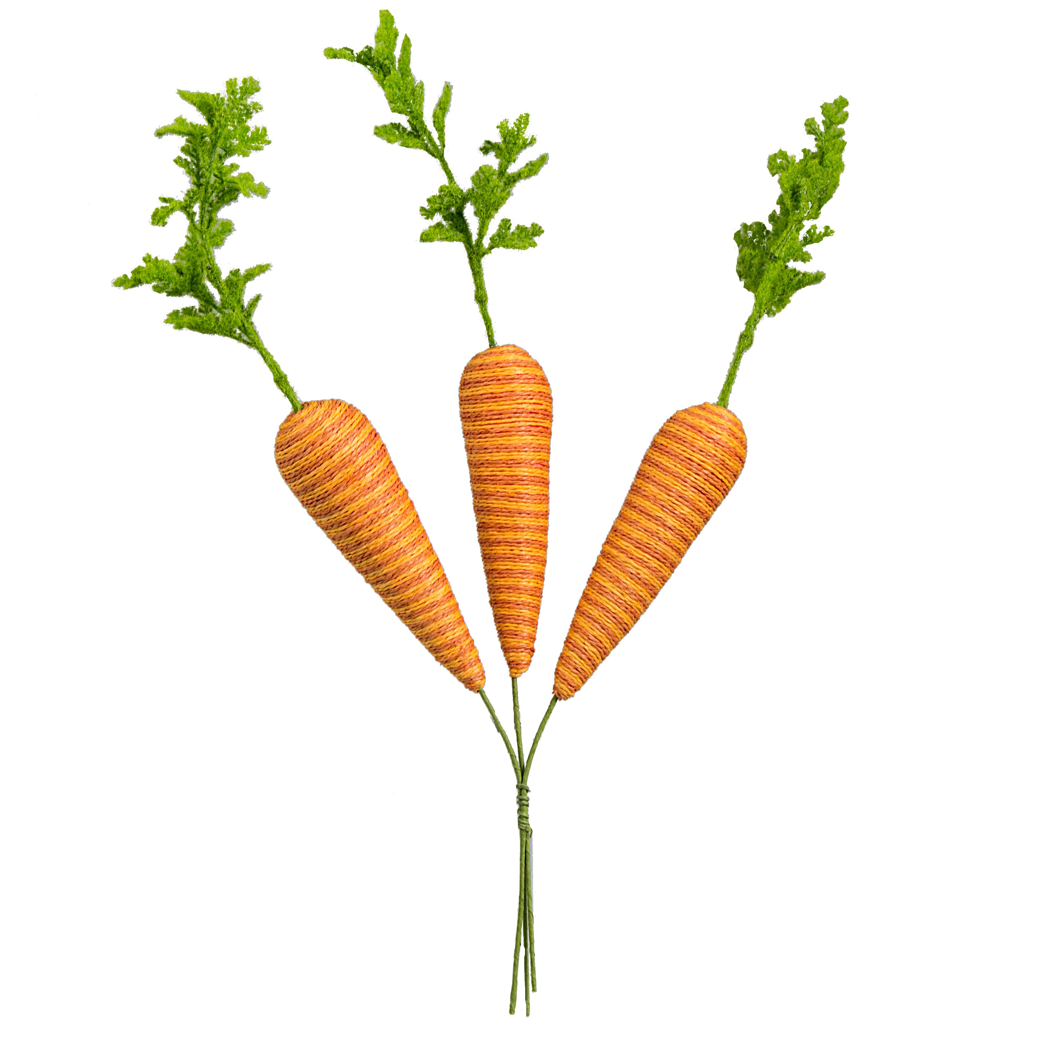 18" Twine Orange Carrot Bundle Spray (3) Item Number: 61940OR