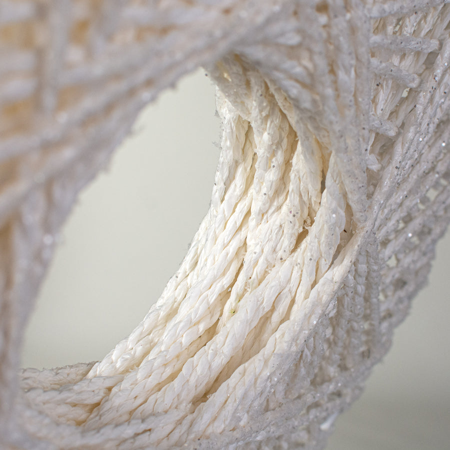 19" Twine Round Wreath Form: White detail photo 4