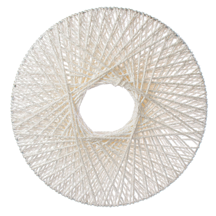 19" Twine Round Wreath Form: White Item Number: 85475WT