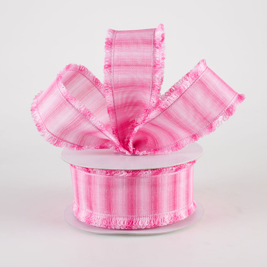 1.5" Two-Tone Fuzzy Edge Ribbon: Dark Pink (10 Yards) Lifestyle Photo