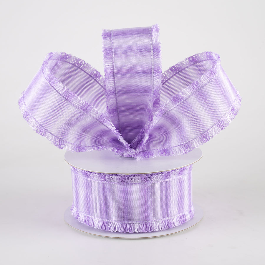 1.5" Two-Tone Fuzzy Edge Ribbon: Lavender (10 Yards) Lifestyle Photo