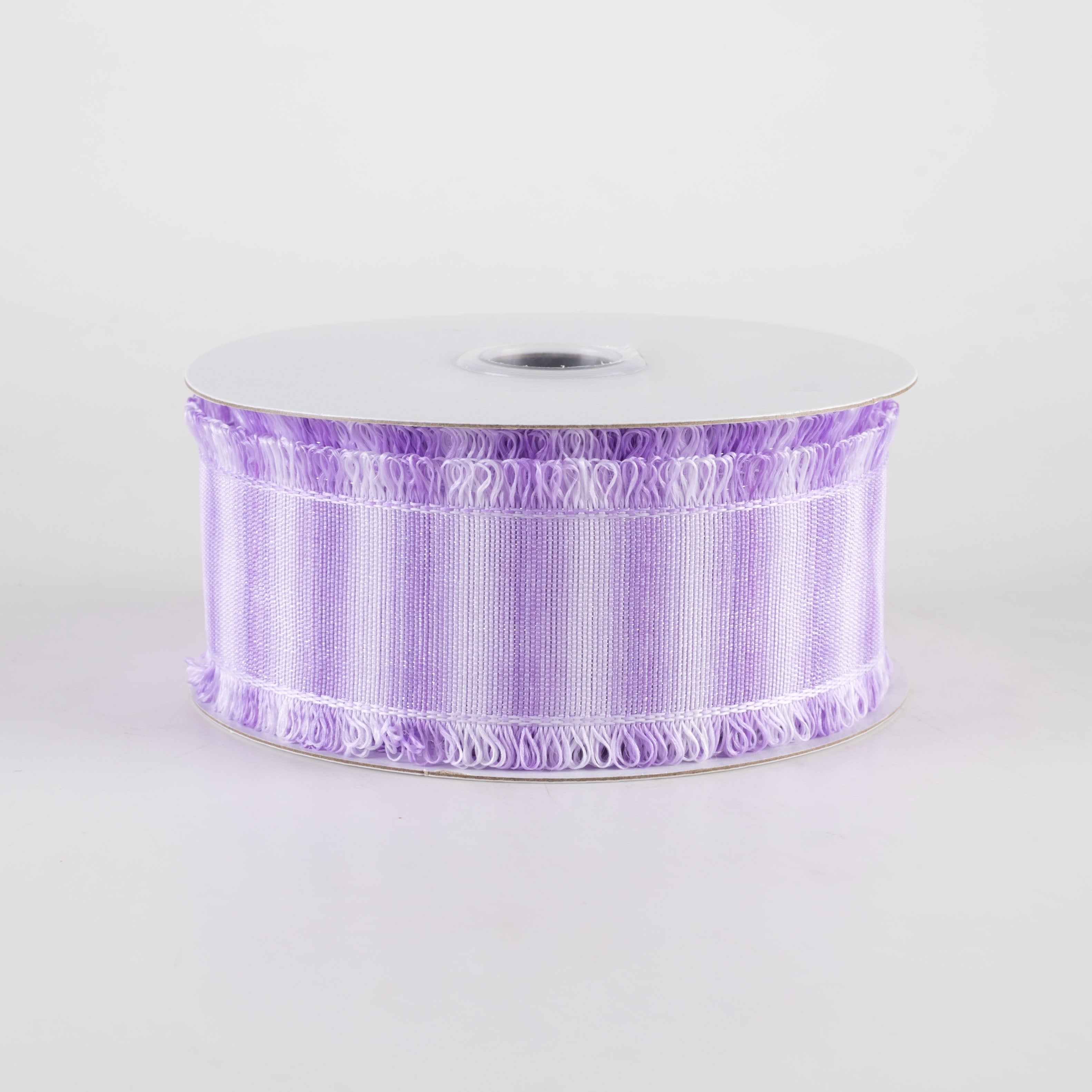 1.5" Two-Tone Fuzzy Edge Ribbon: Lavender (10 Yards)