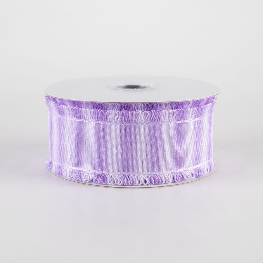 1.5" Two-Tone Fuzzy Edge Ribbon: Lavender (10 Yards)