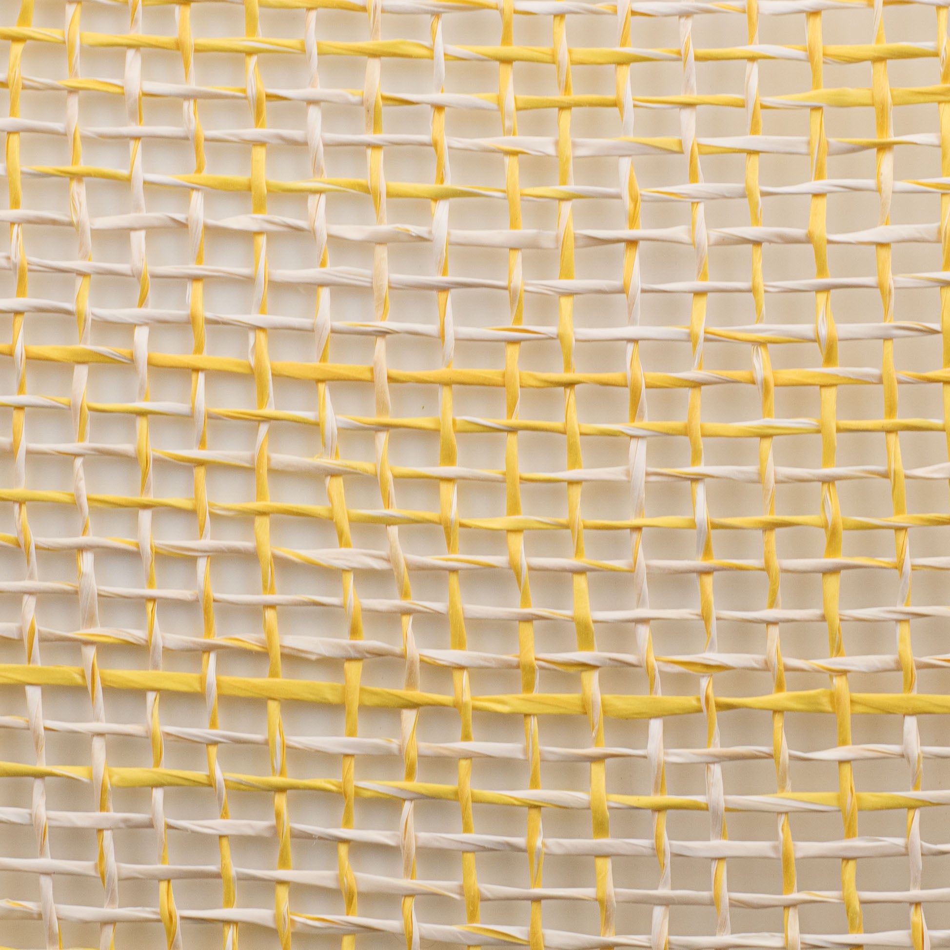 10" Two-Tone Poly Burlap Mesh: Yellow & White detail photo 3