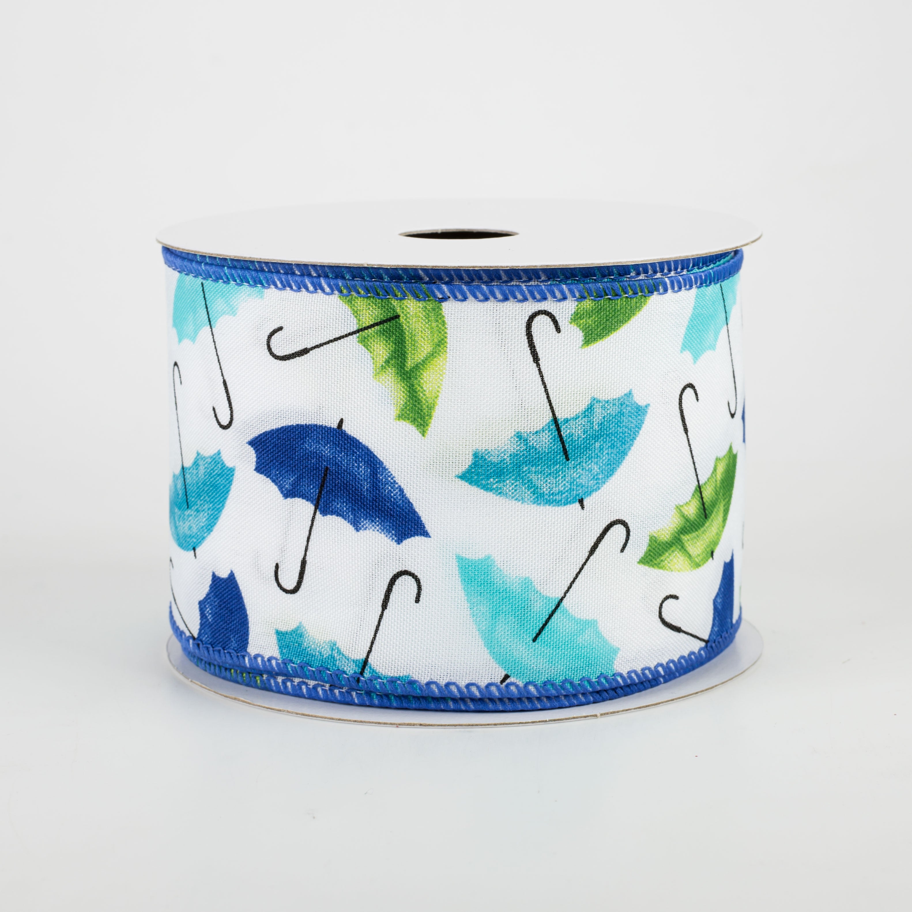 2.5" Umbrella Ribbon: Blue & Green (10 Yards) Item Number: 41141-40-27