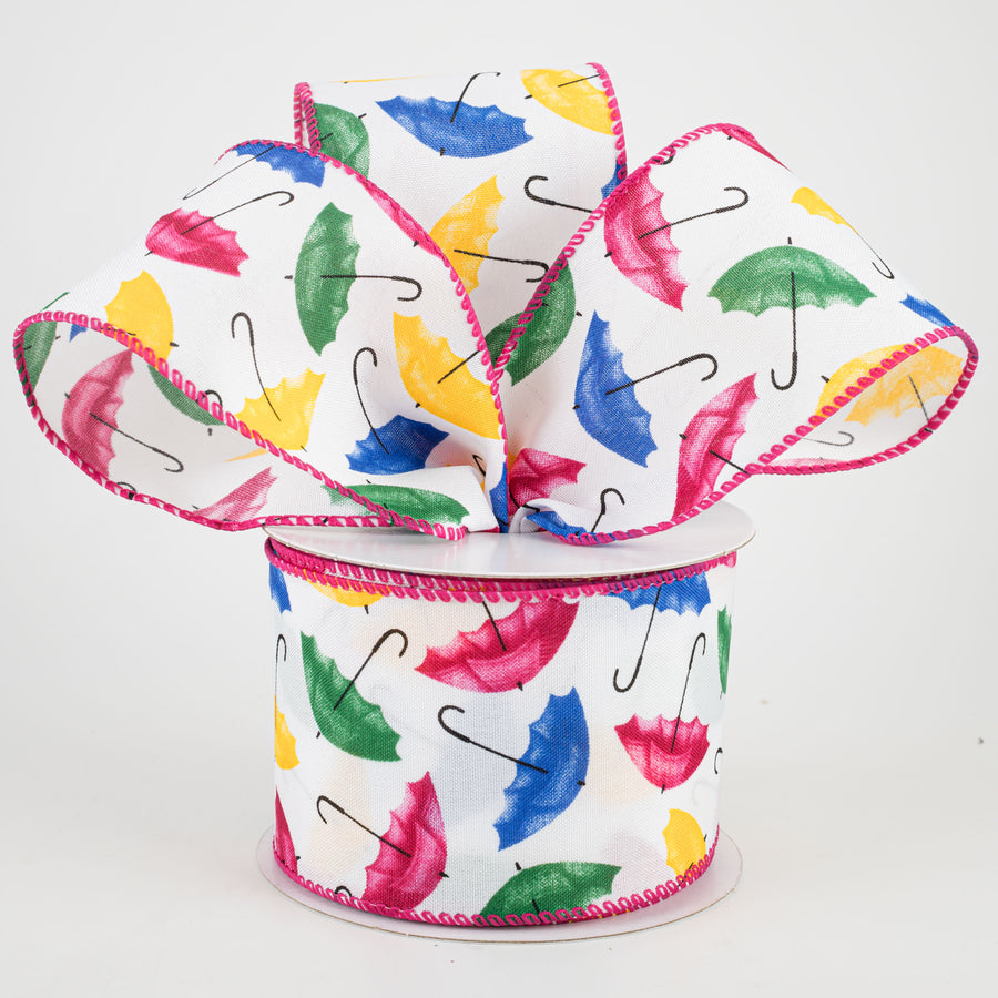 2.5" Umbrella Ribbon: Multicolor (10 Yards) Lifestyle Photo