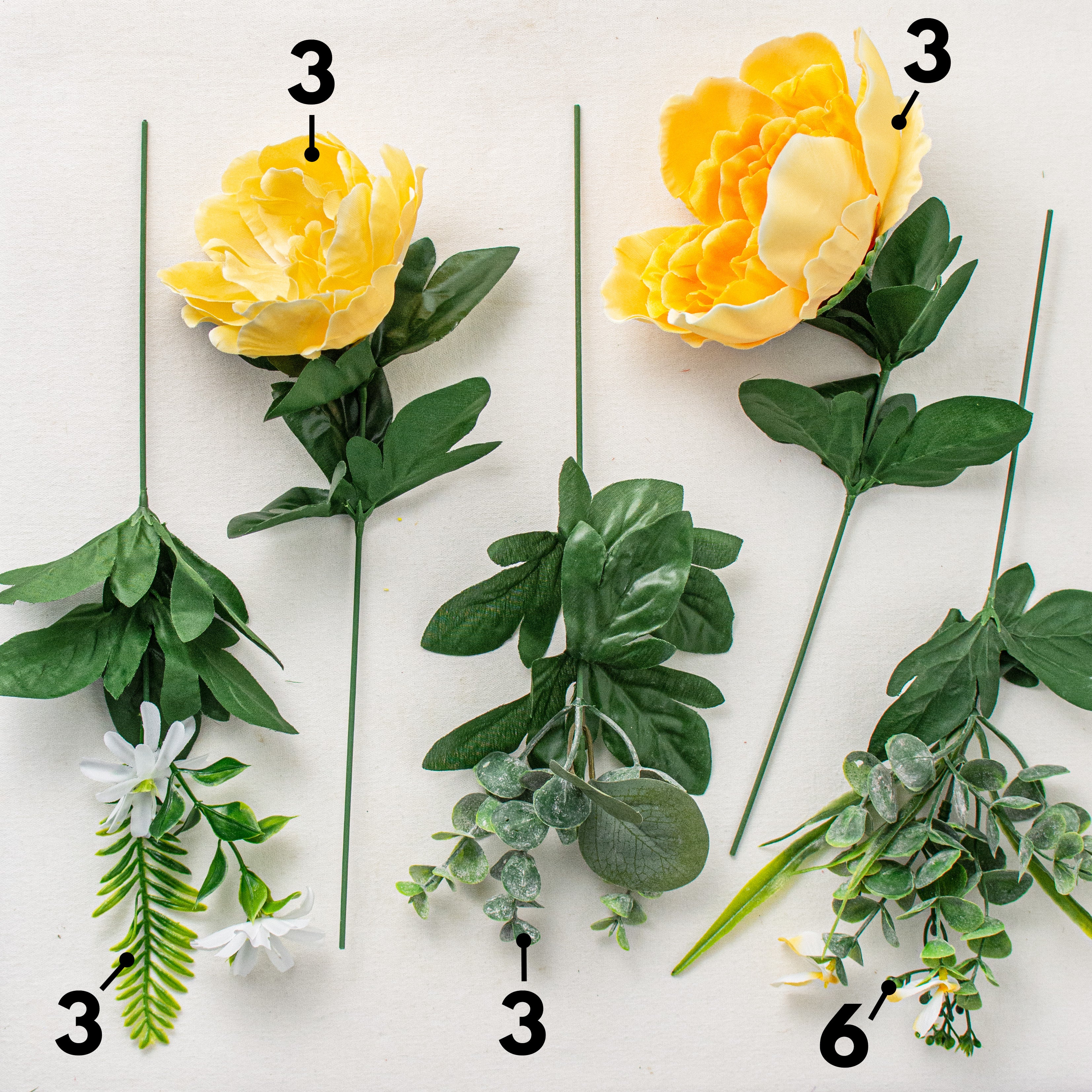 Un-bushed Pick Mix: Peony, Daisy, Fern & Eucalyptus (18 Stem) detail photo 5