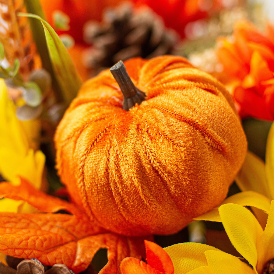 Un-bushed Pick Mix: Sunflower, Mum, Pumpkin & Pinecone (24 Stem) Lifestyle Photo