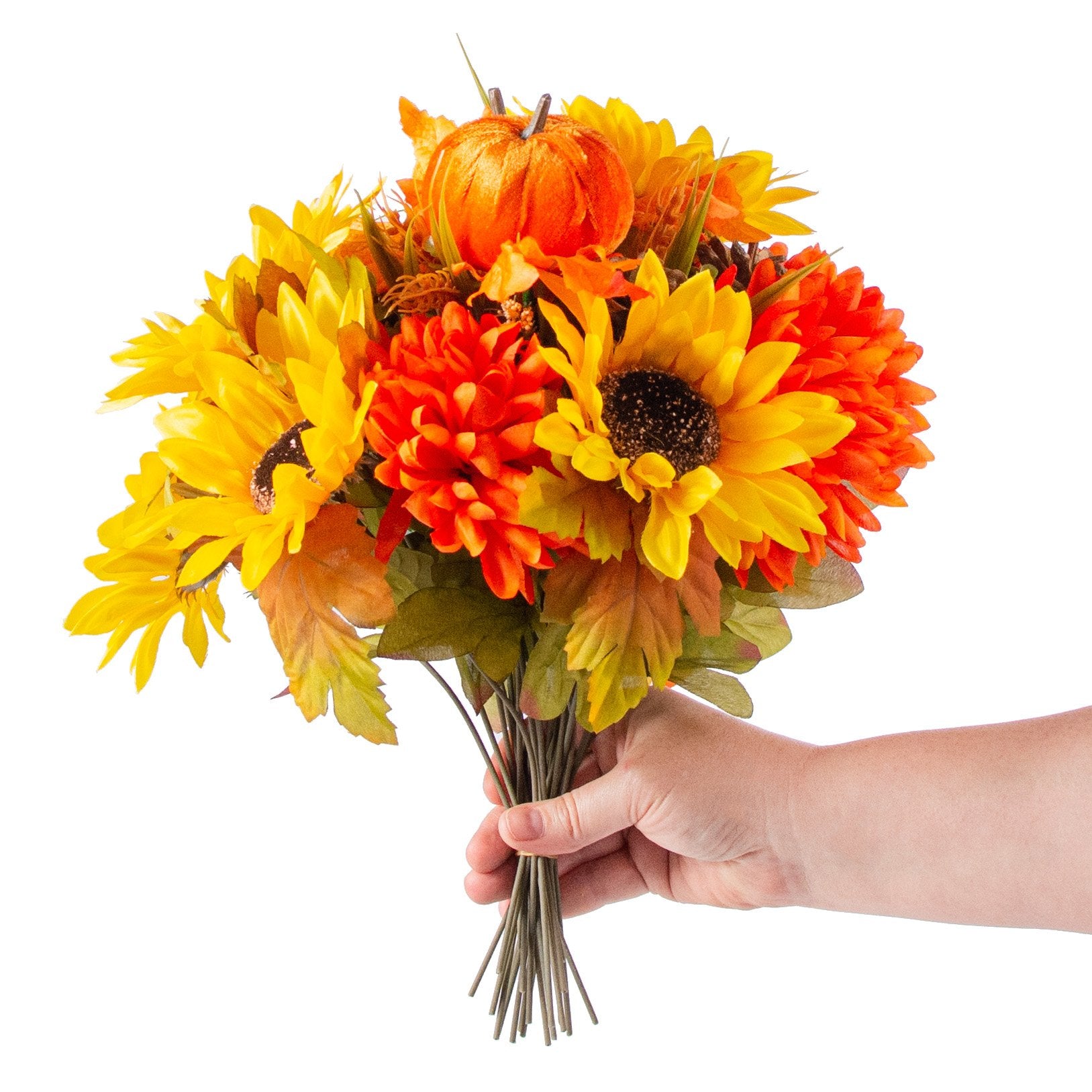 Un-bushed Pick Mix: Sunflower, Mum, Pumpkin & Pinecone (24 Stem) detail photo 3
