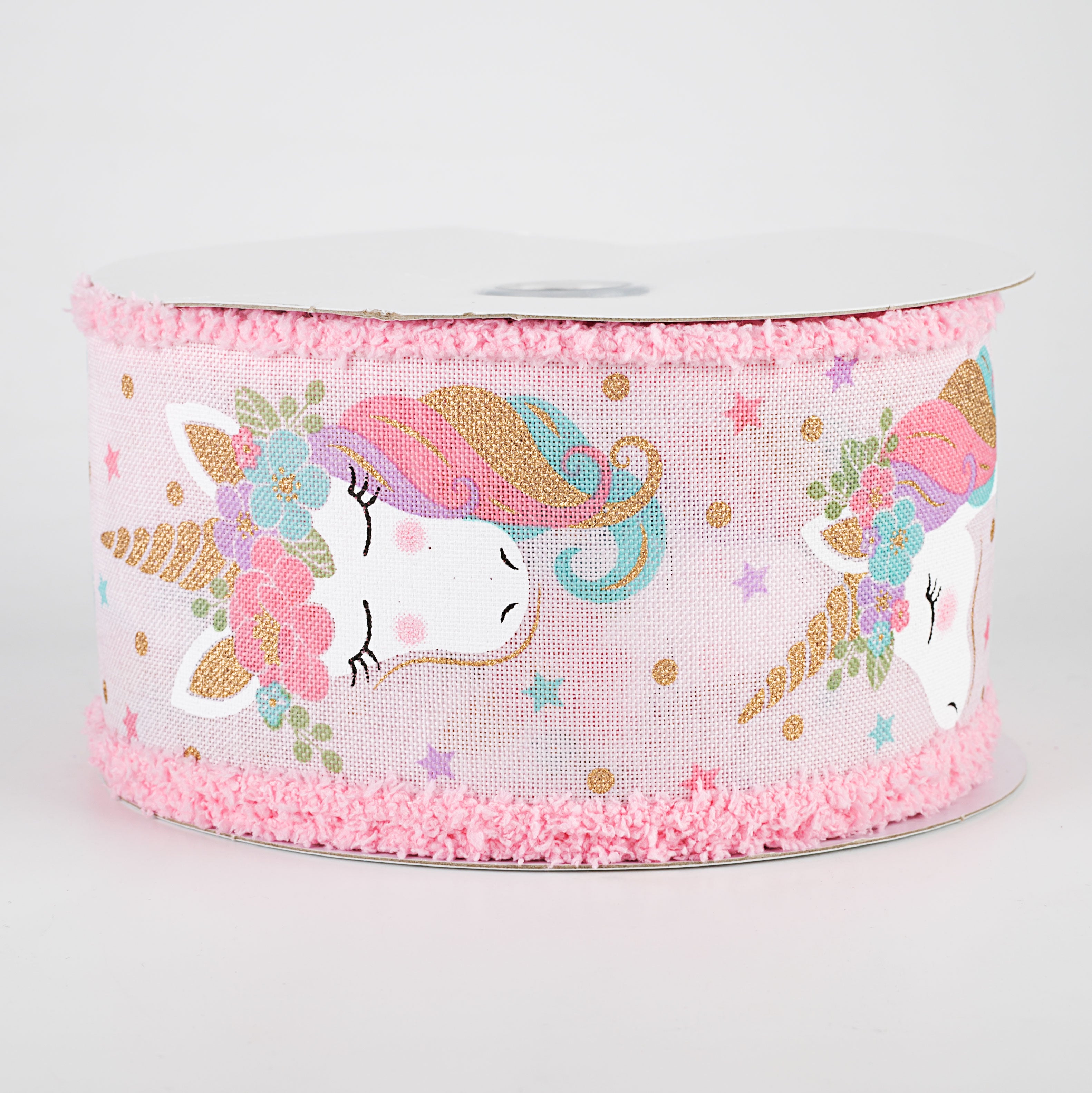 2.5" Unicorn Chenille Edge Ribbon (10 Yards)