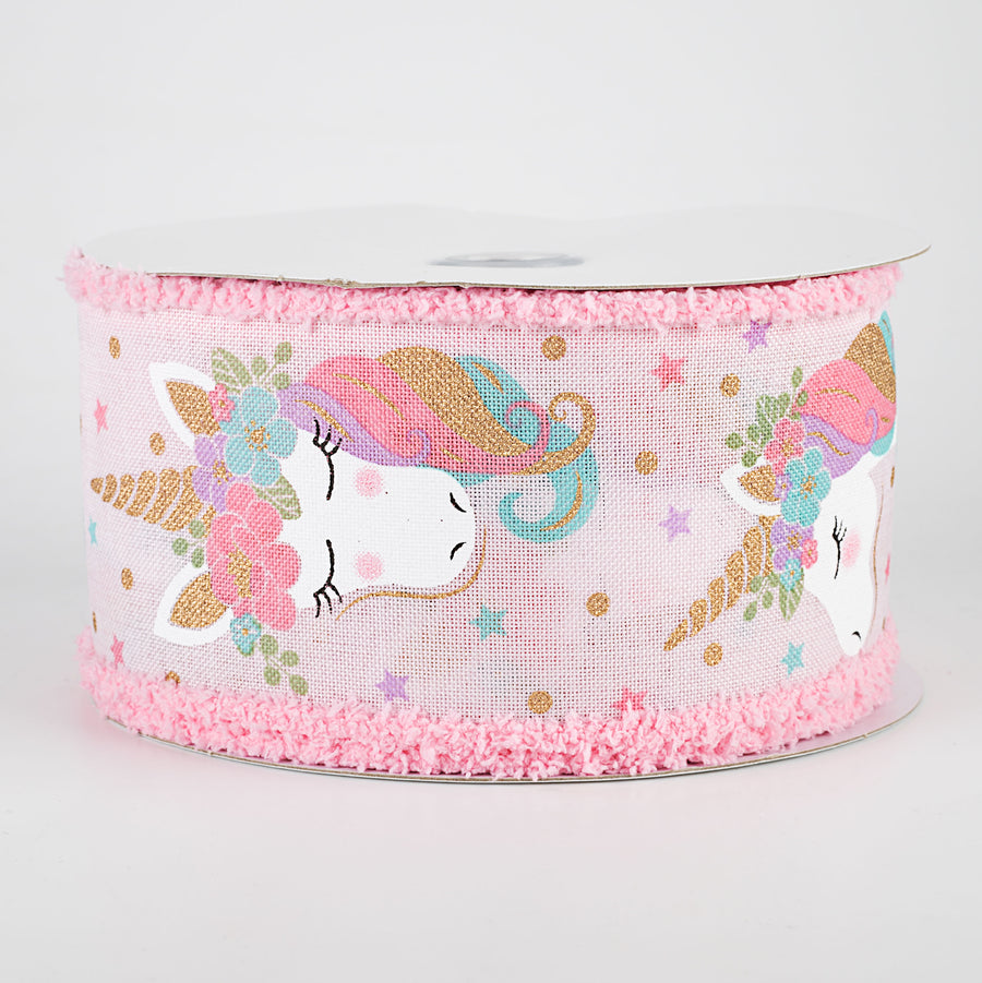 2.5" Unicorn Chenille Edge Ribbon (10 Yards)