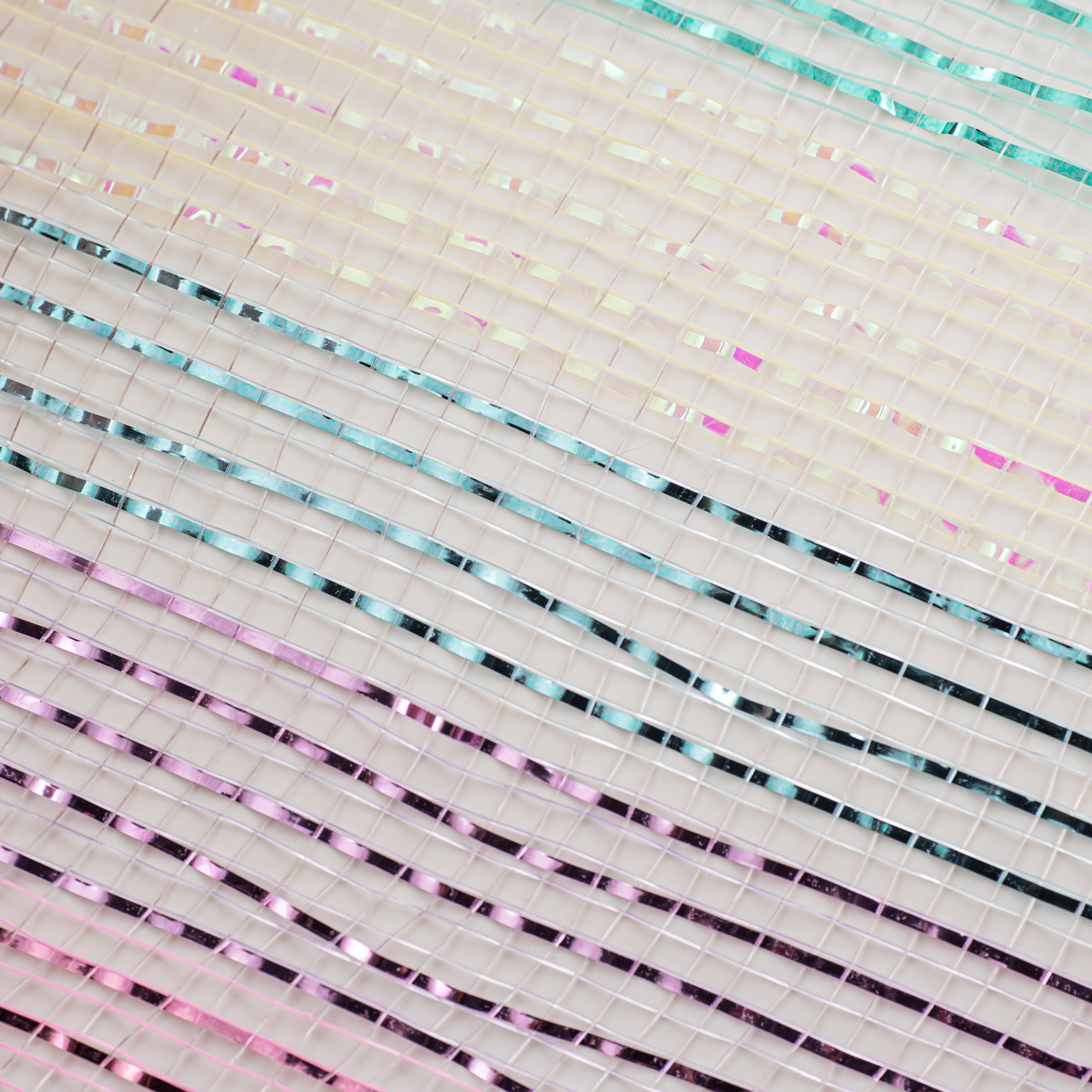 21" Unicorn Striped Mesh: Metallic Pastels detail photo 3