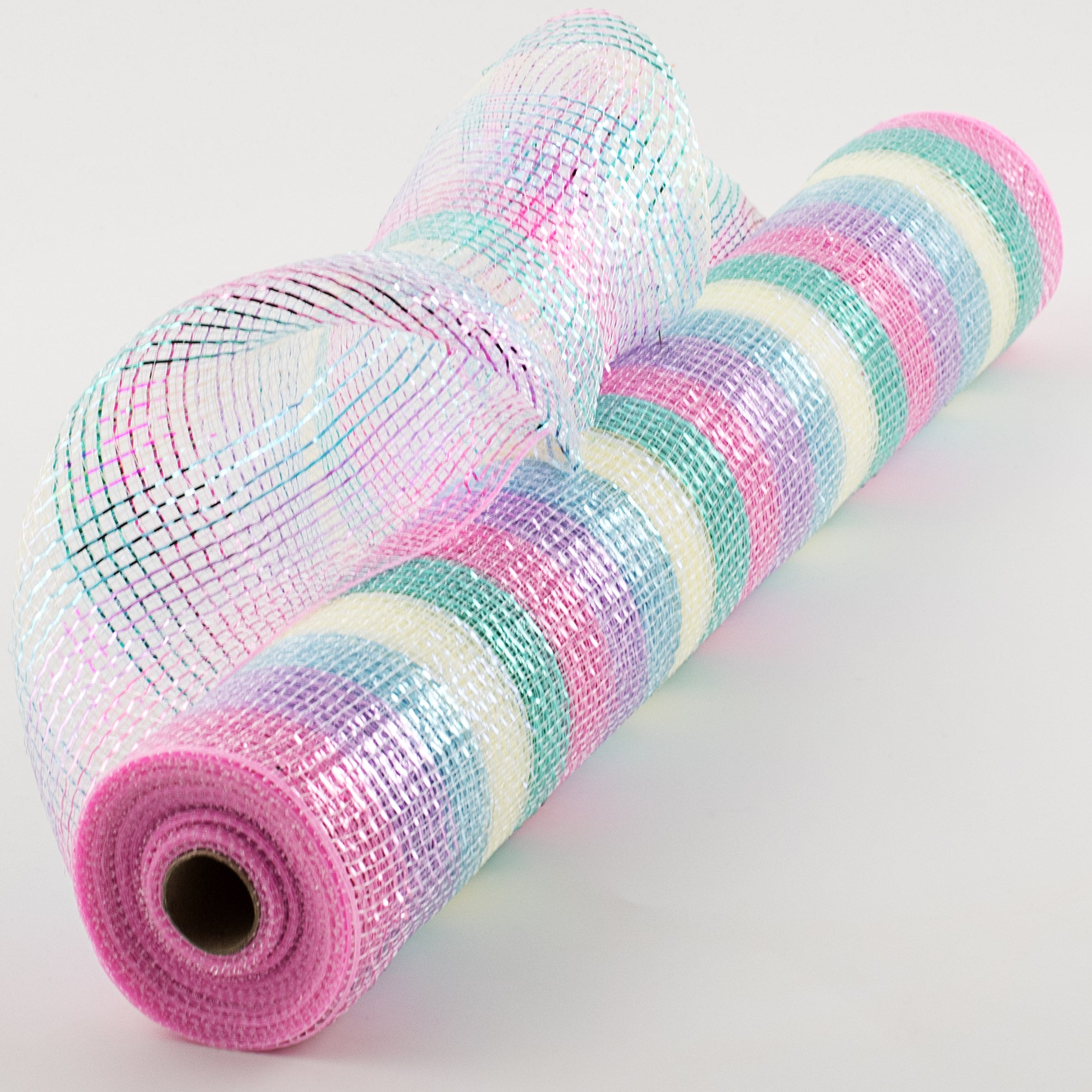 21" Unicorn Striped Mesh: Metallic Pastels Item Number: XB1023-02