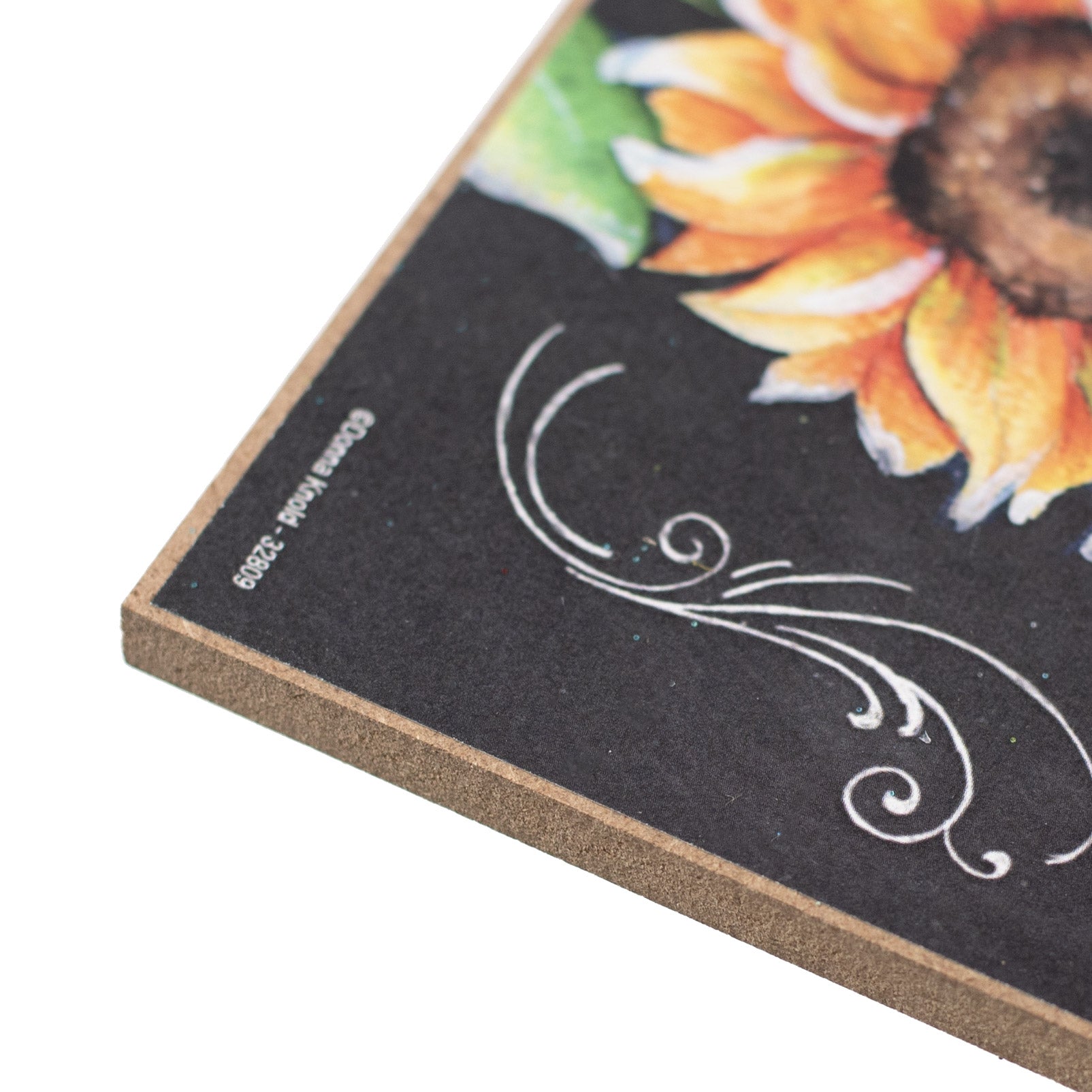10" Upright Wooden Sign: Let Your Light Shine Sunflower detail photo 3