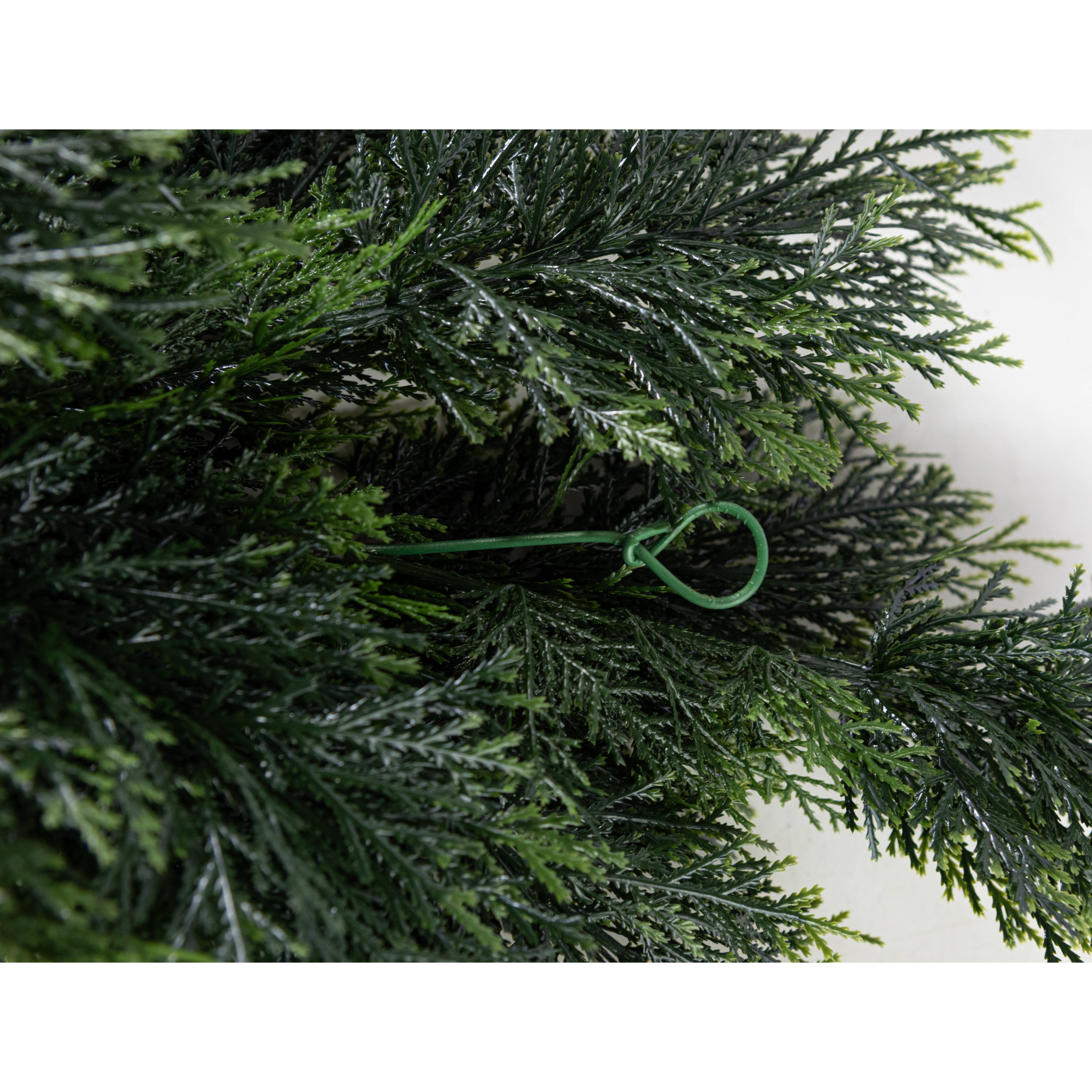 6' UV Protect Cedar Swag Garland detail photo 4