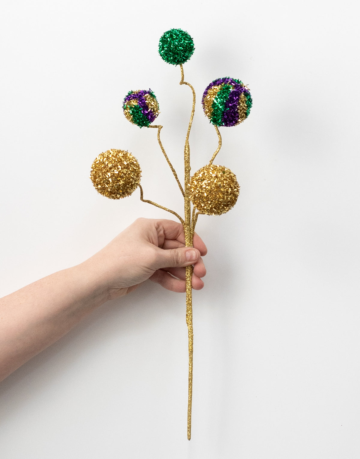 20" V-Cut Foil Ball Spray: Mardi Gras detail photo 3