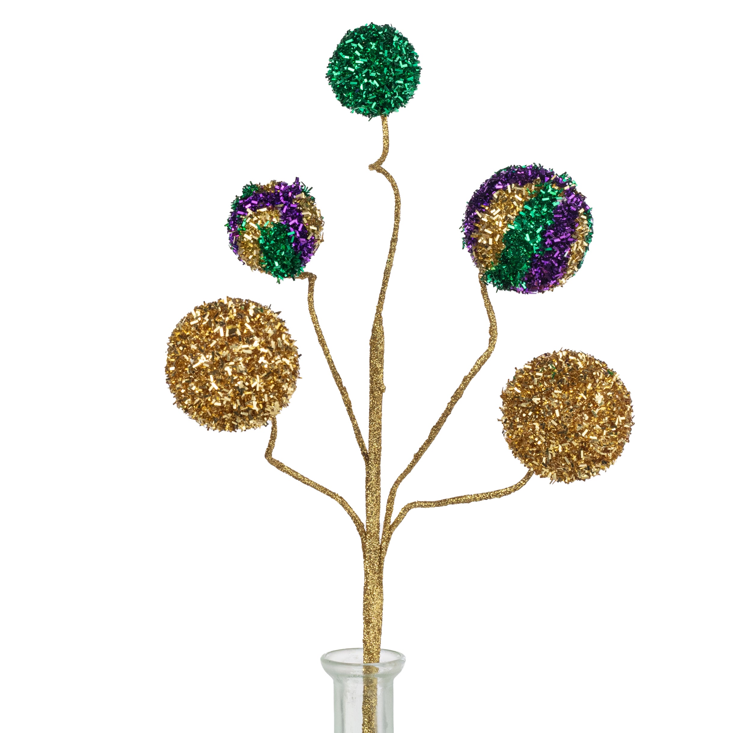 20" V-Cut Foil Ball Spray: Mardi Gras Item Number: HG3326