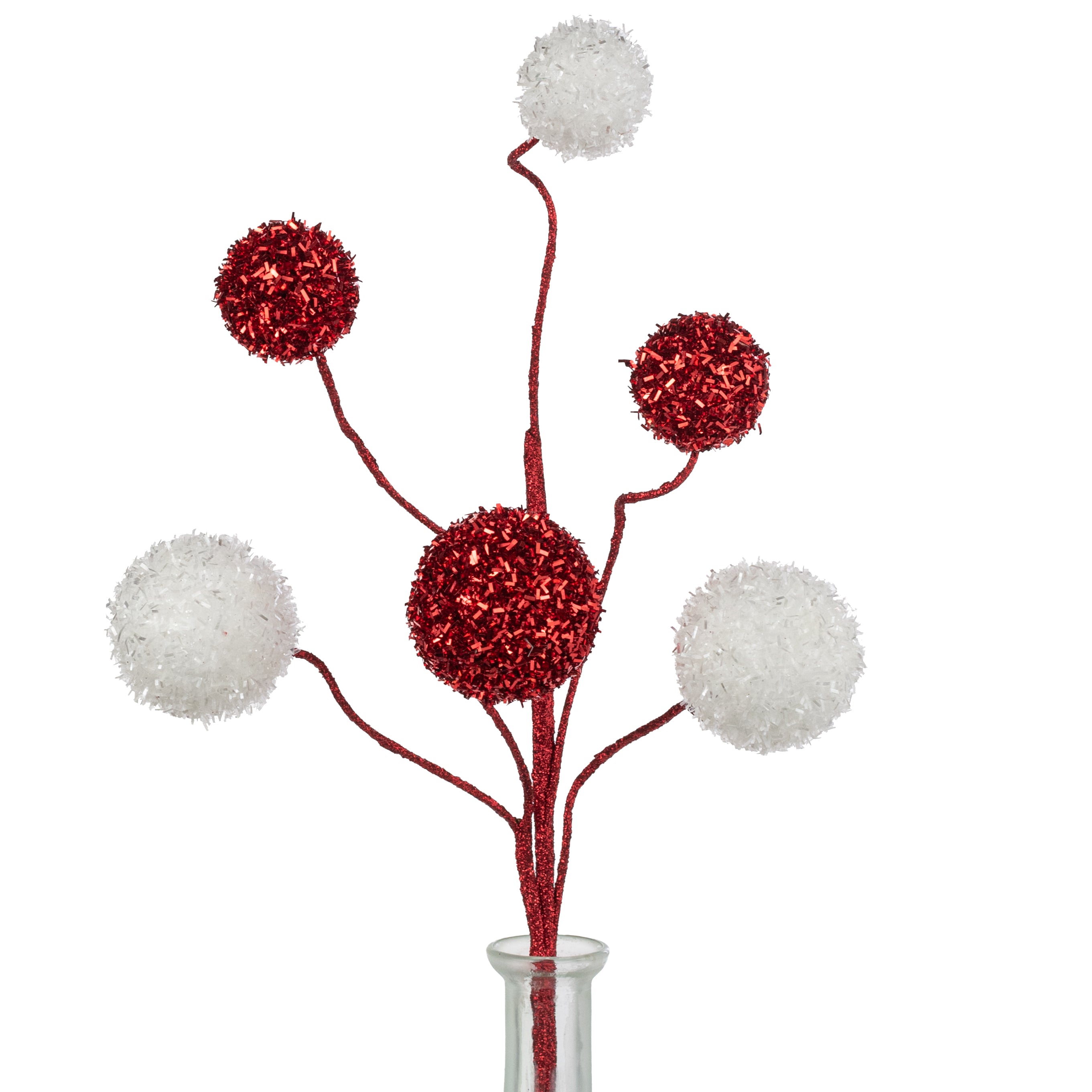 20" V-Cut Foil Ball Spray: Red & White Item Number: XS131091