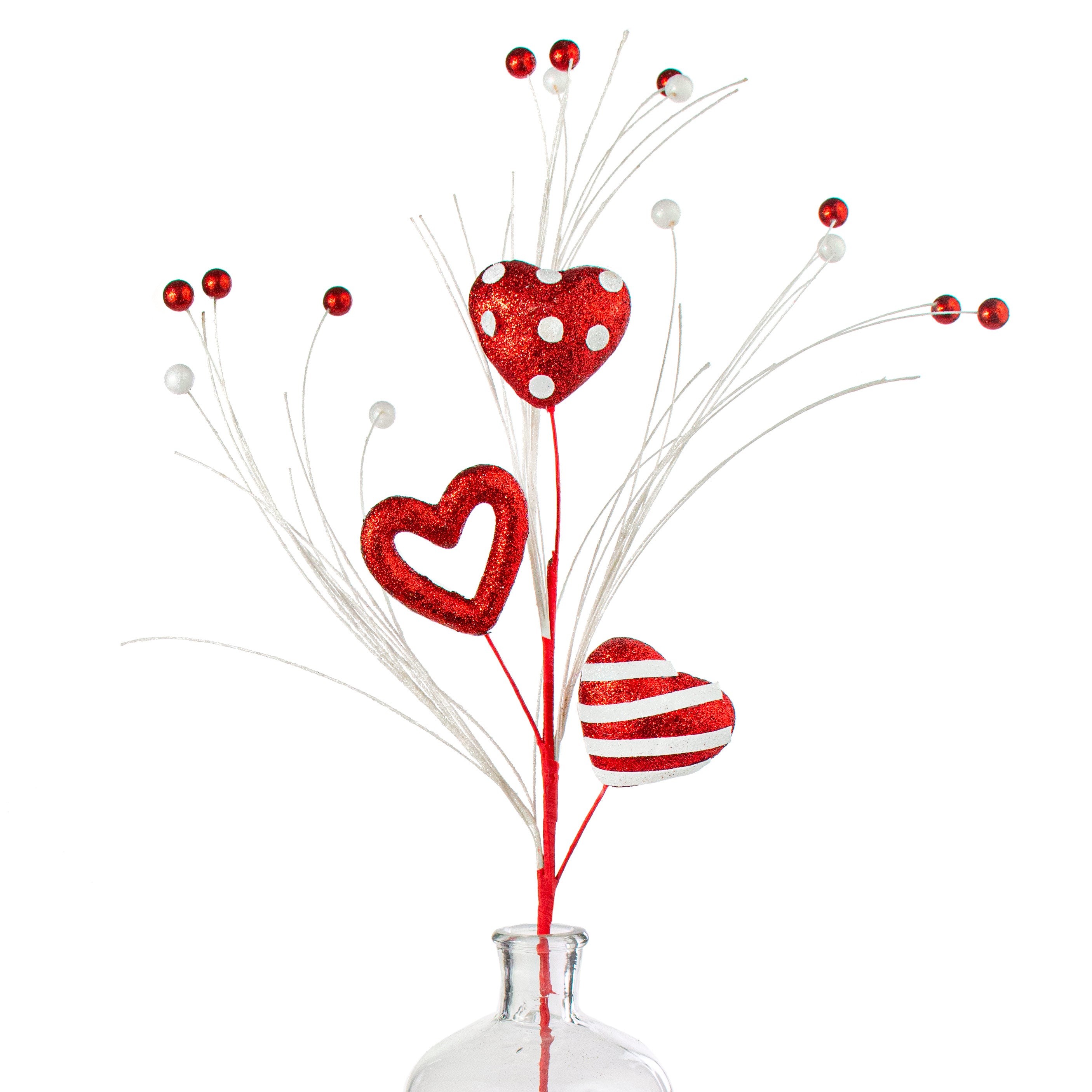 24" Valentine Stripe & Polka Dot Spray Item Number: 40062