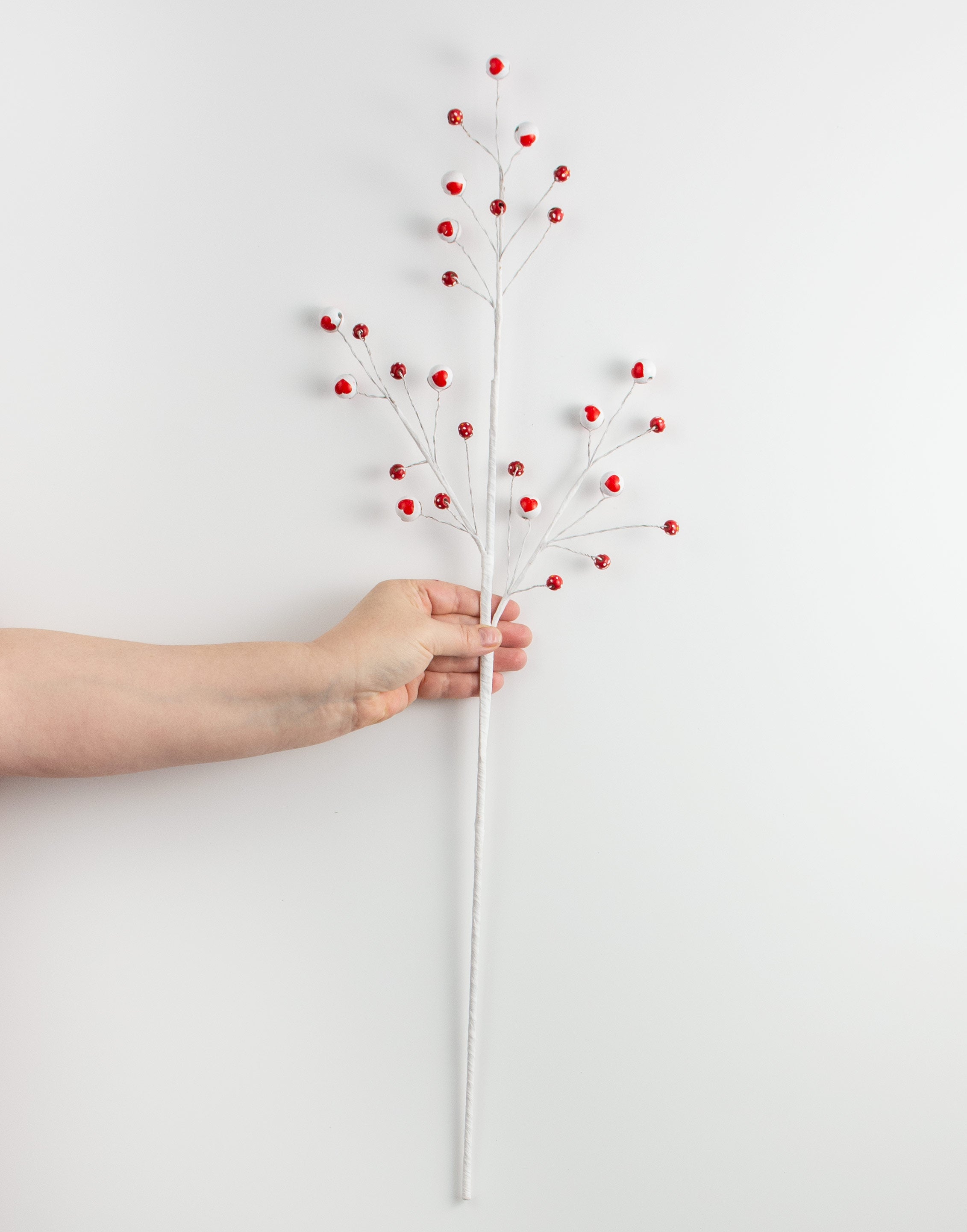 28" Valentine Wooden Bead Ball Spray detail photo 3