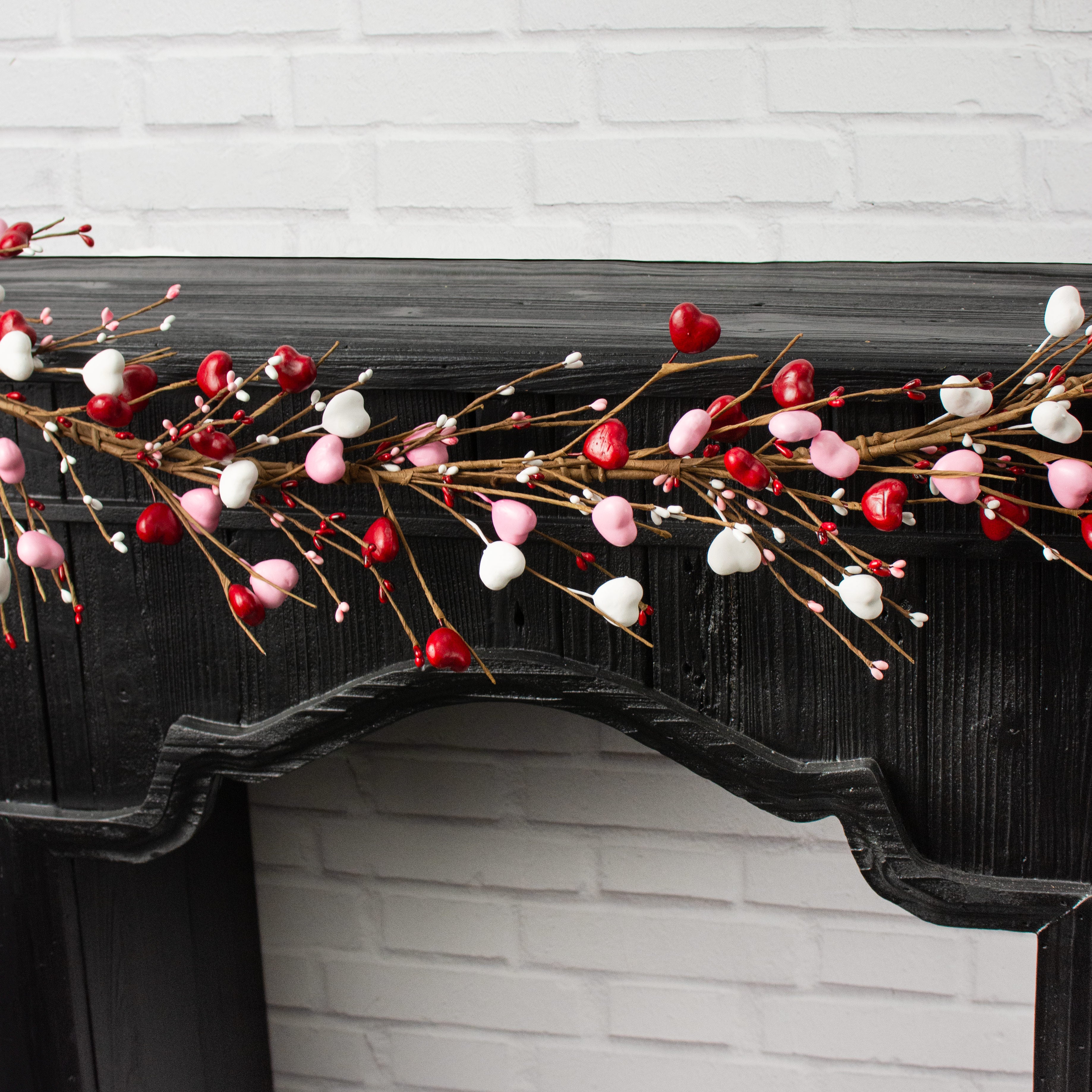 5' Valentine's Day Heart Garland: Red, Pink, White Lifestyle Photo