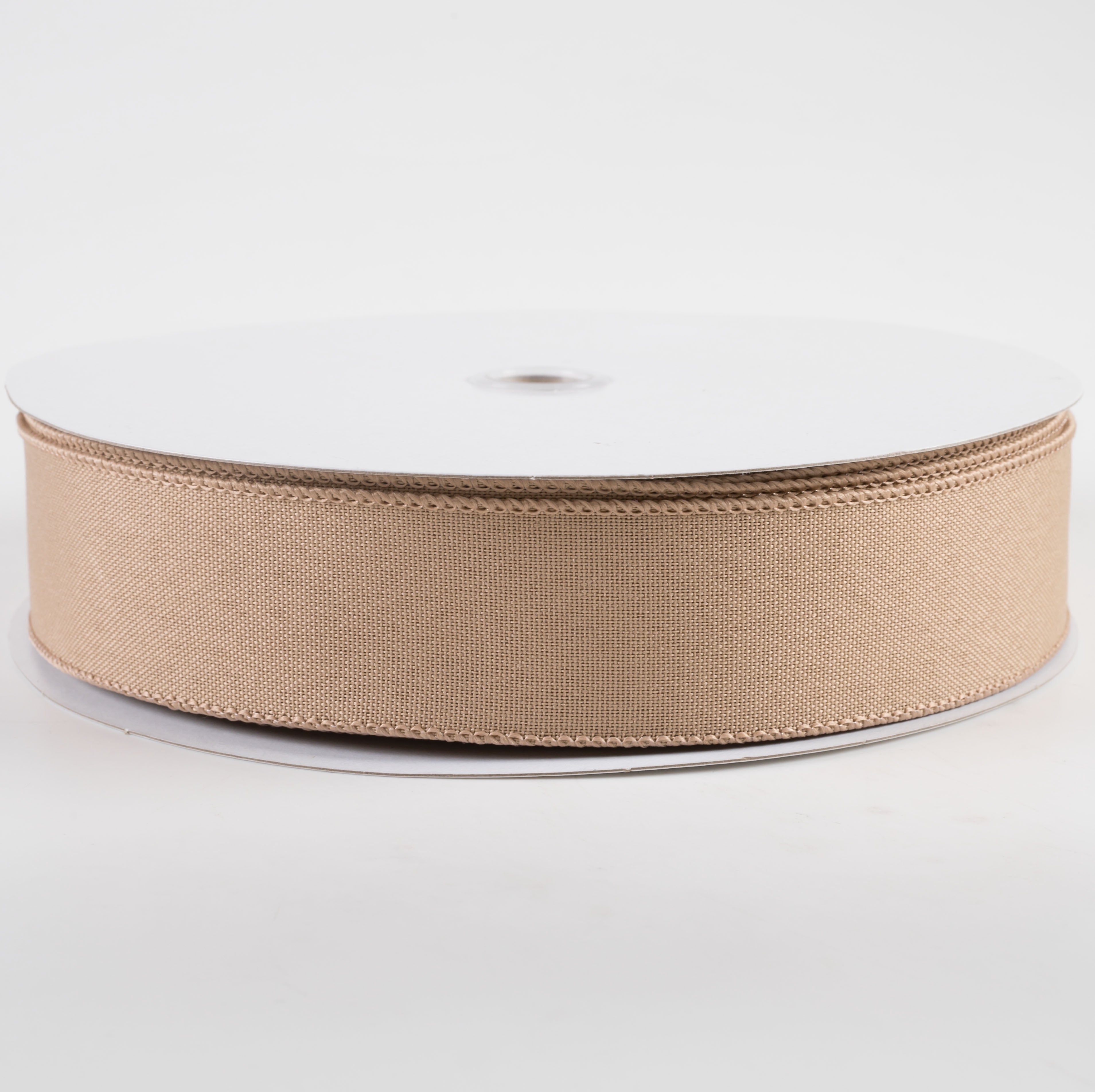 1.5" Value Faux Burlap Ribbon: Beige (50 Yards)