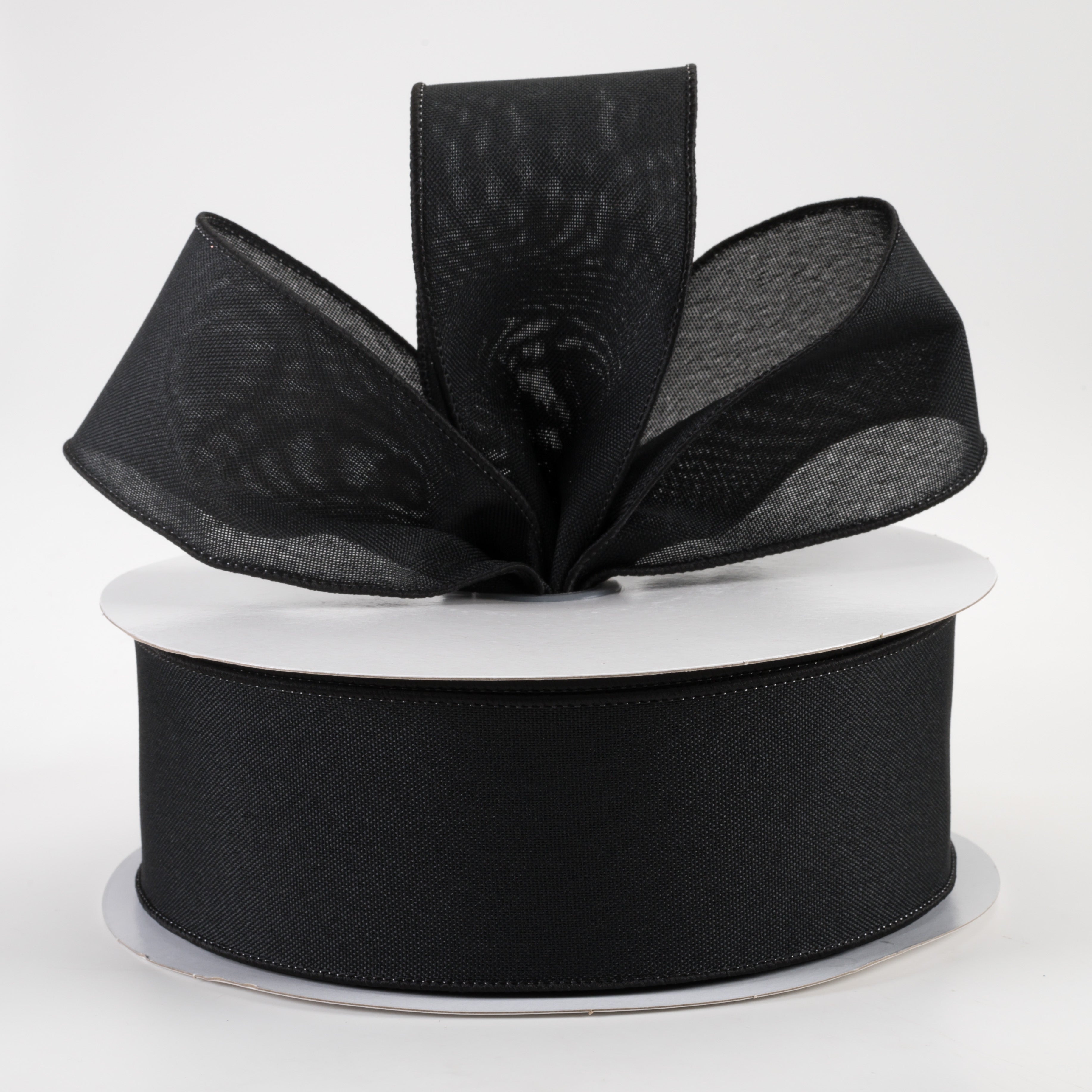 2.5" Value Faux Burlap Ribbon: Black (50 Yards) Lifestyle Photo