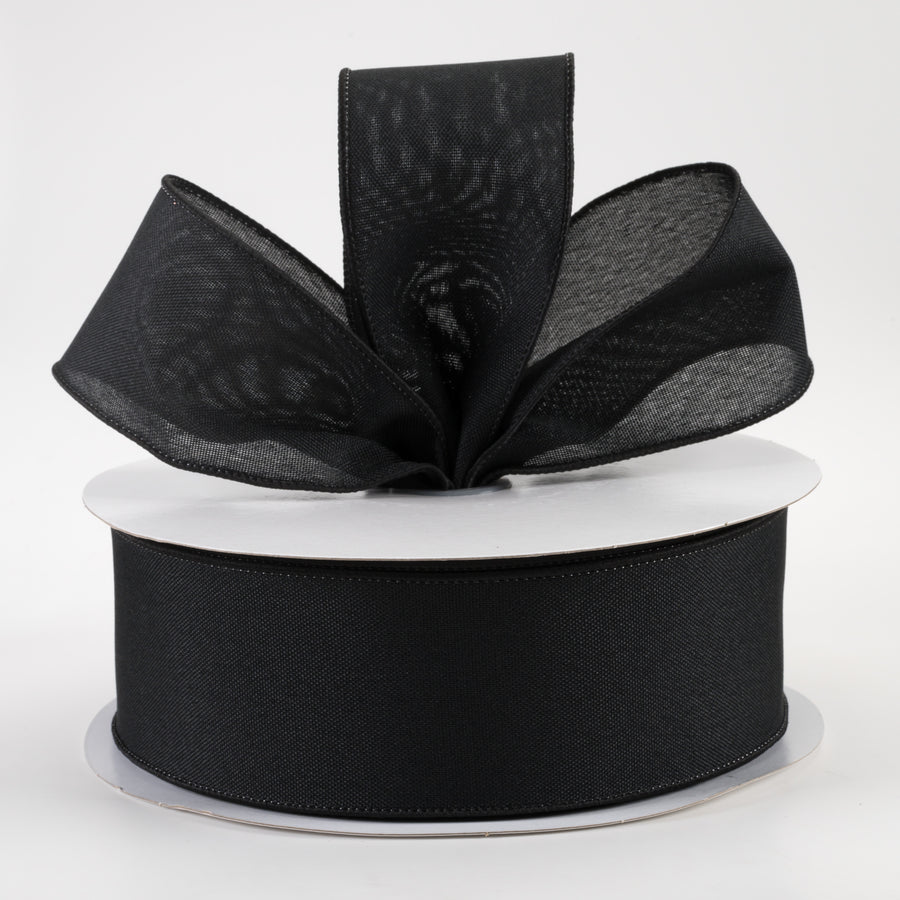 2.5" Value Faux Burlap Ribbon: Black (50 Yards) Lifestyle Photo