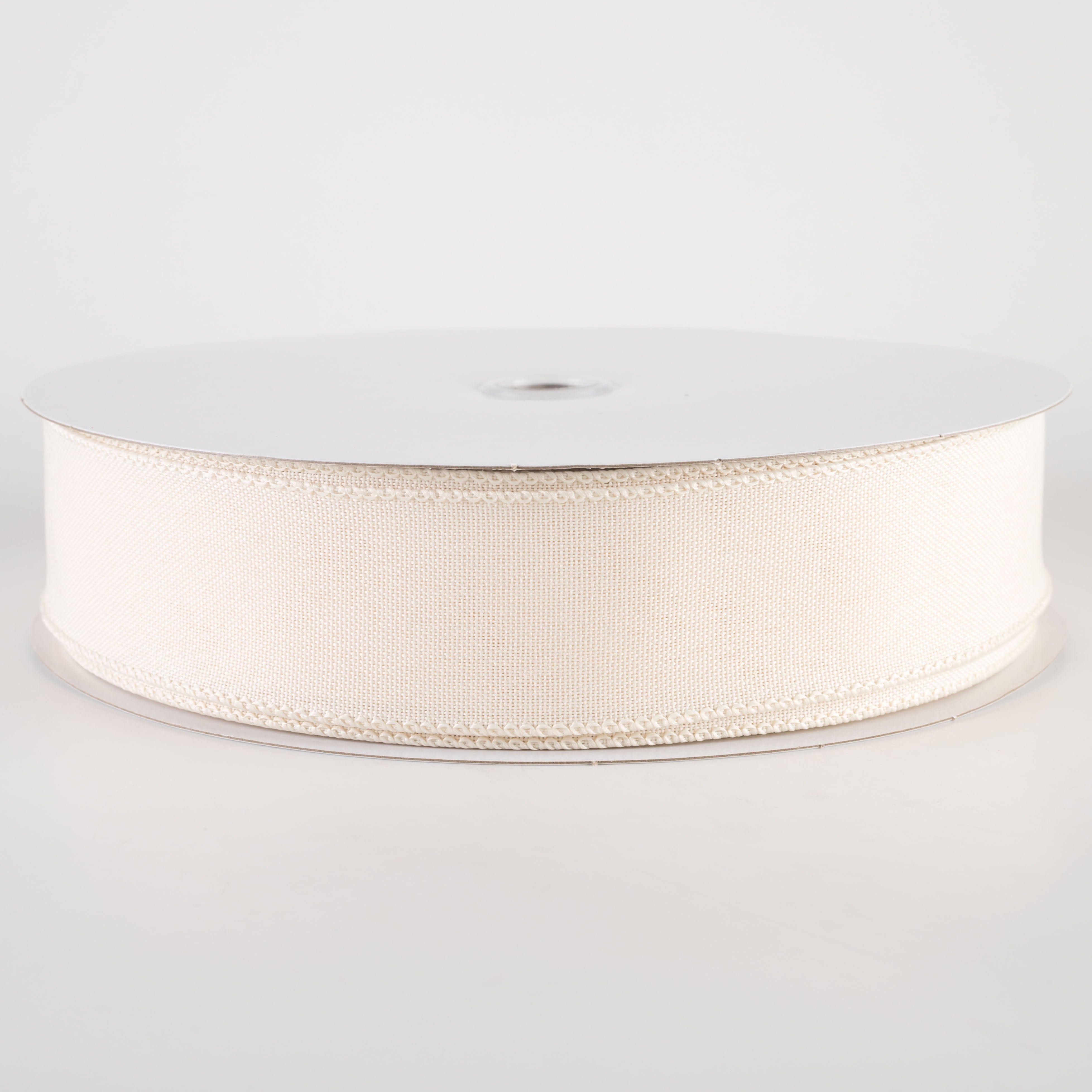 1.5" Value Faux Burlap Ribbon: Cream (50 Yards)
