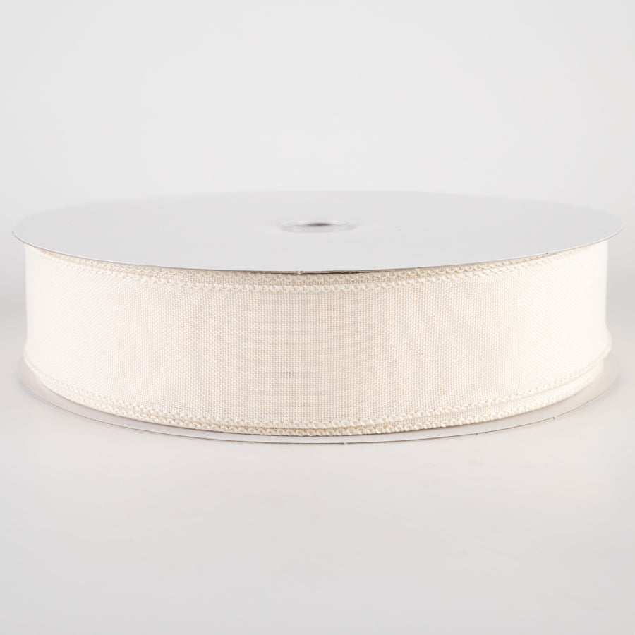 1.5" Value Faux Burlap Ribbon: Cream (50 Yards)