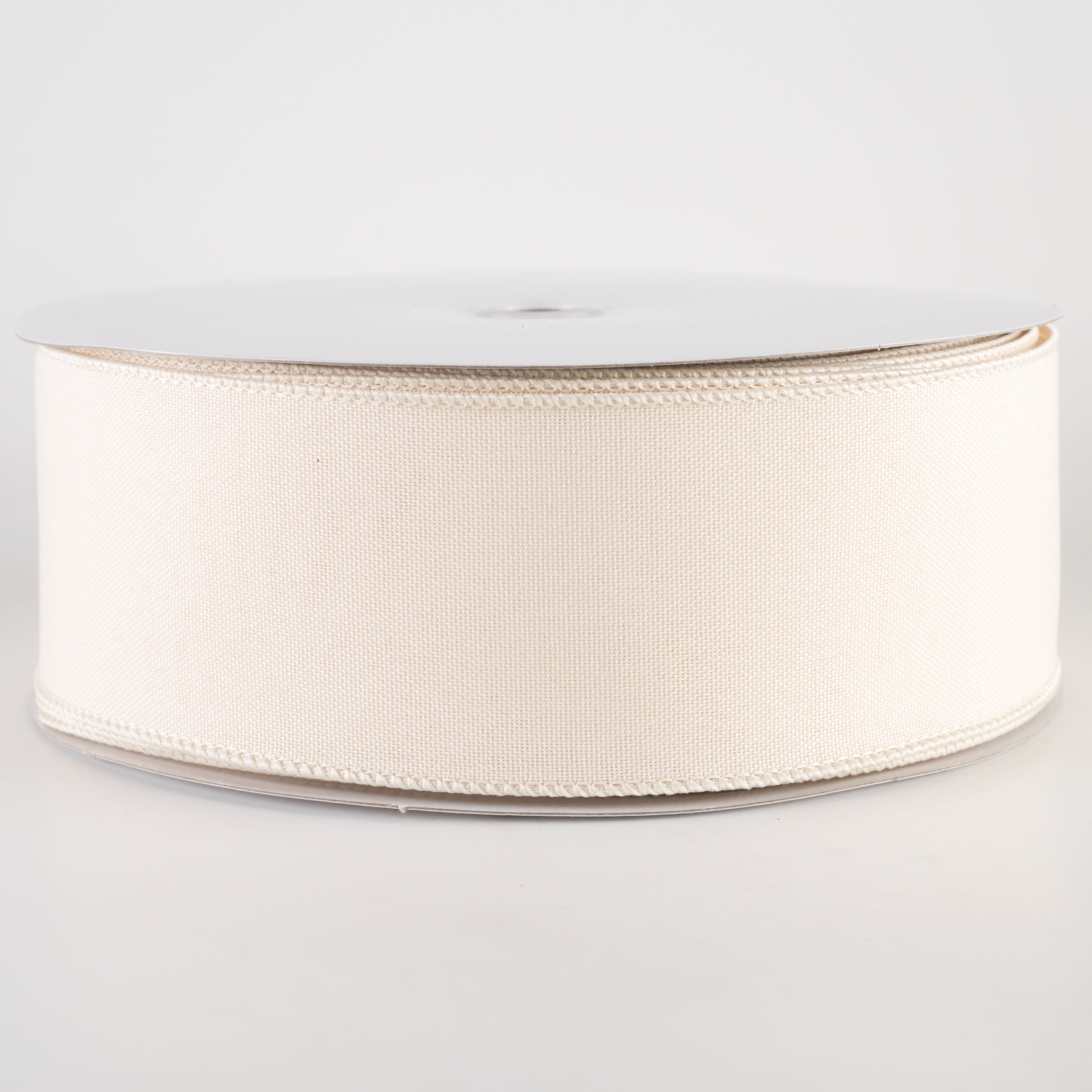 2.5" Value Faux Burlap Ribbon: Cream (50 Yards)